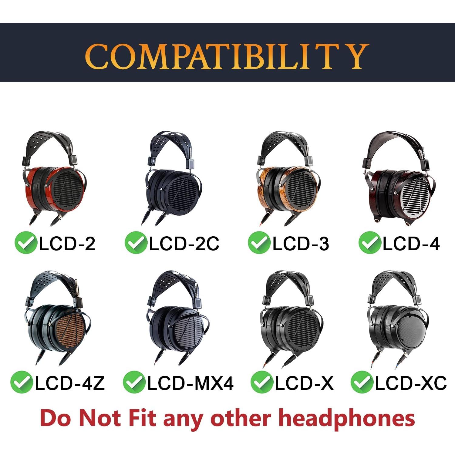 Almohadillas de Repuesto SOULWIT para Auriculares Audeze LCD-2, LCD-3, LCD-4 - Cuero de Proteína y Espuma de Memoria