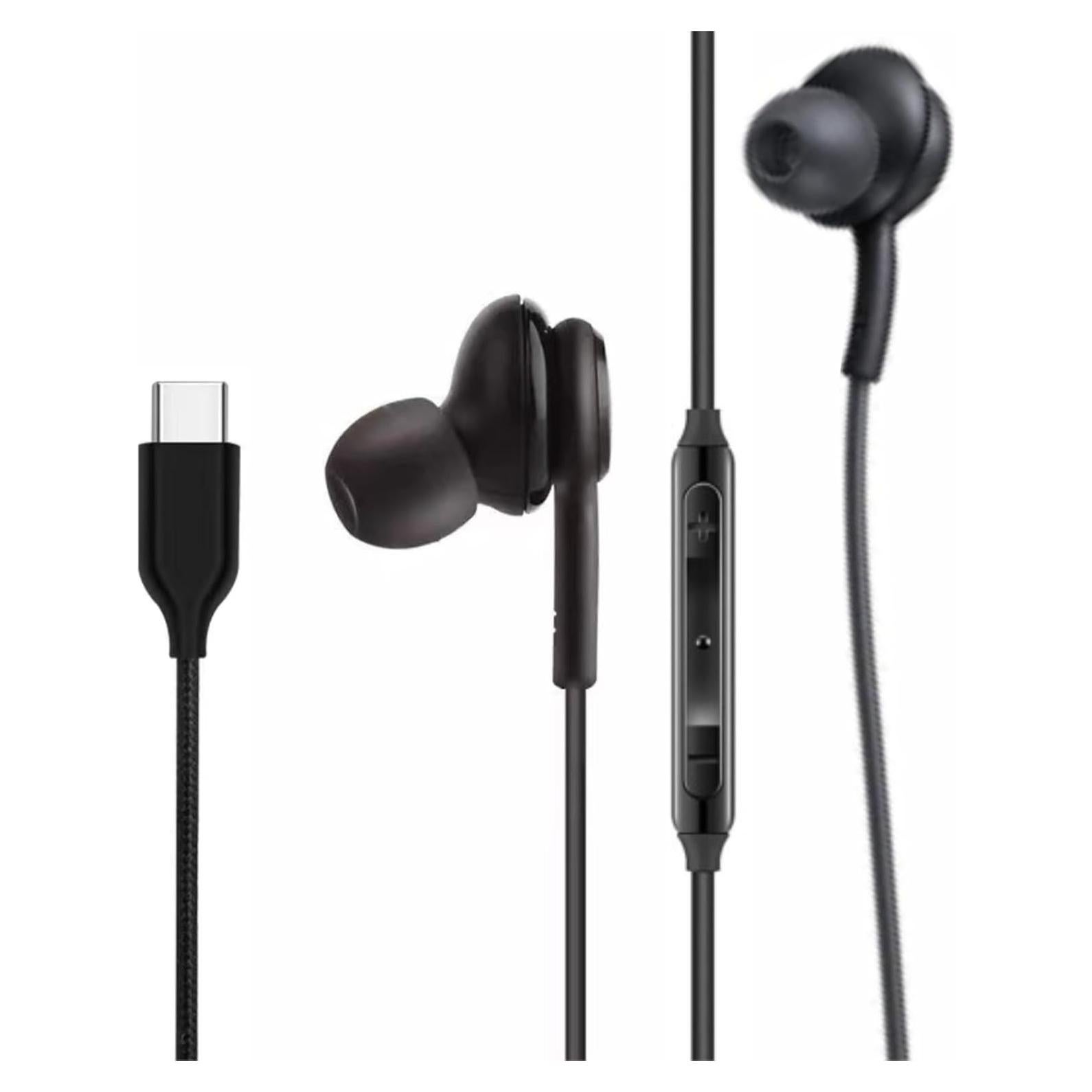 Auriculares In-Ear Qtresi USB-C con Micrófono y Control - Negro