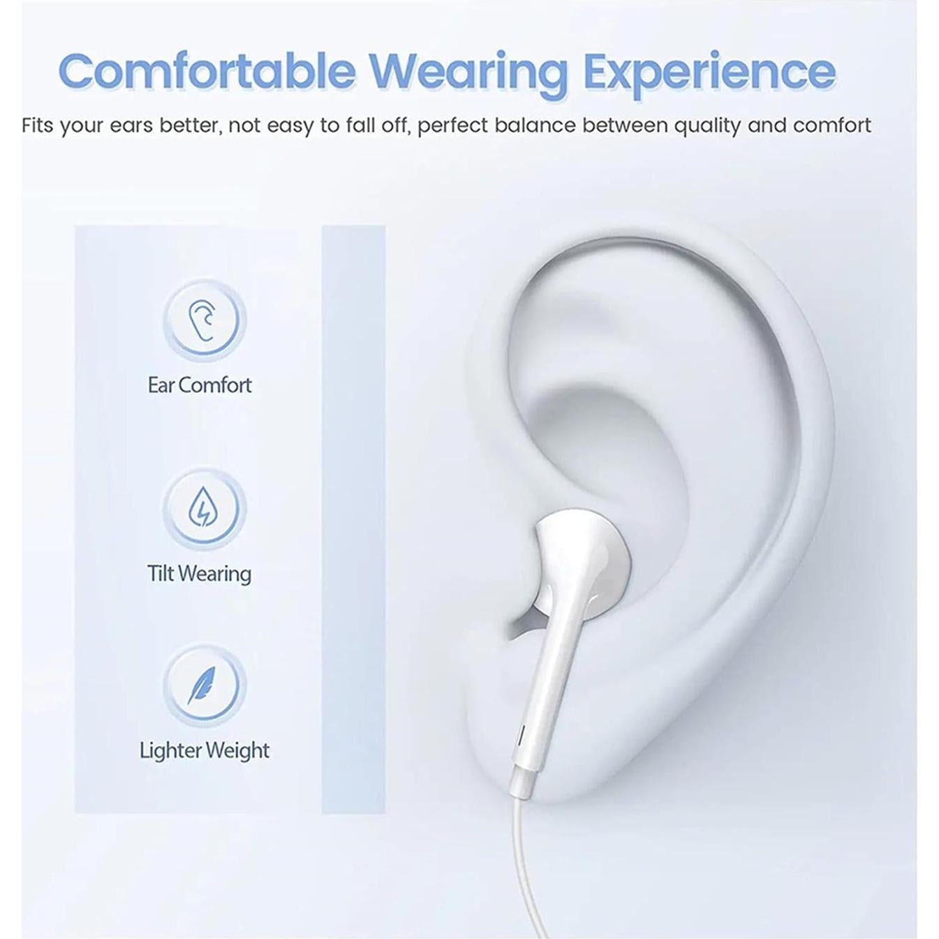 Auriculares con Cable GAXIWILO LT-2PC para iPhone - 2 Paquetes