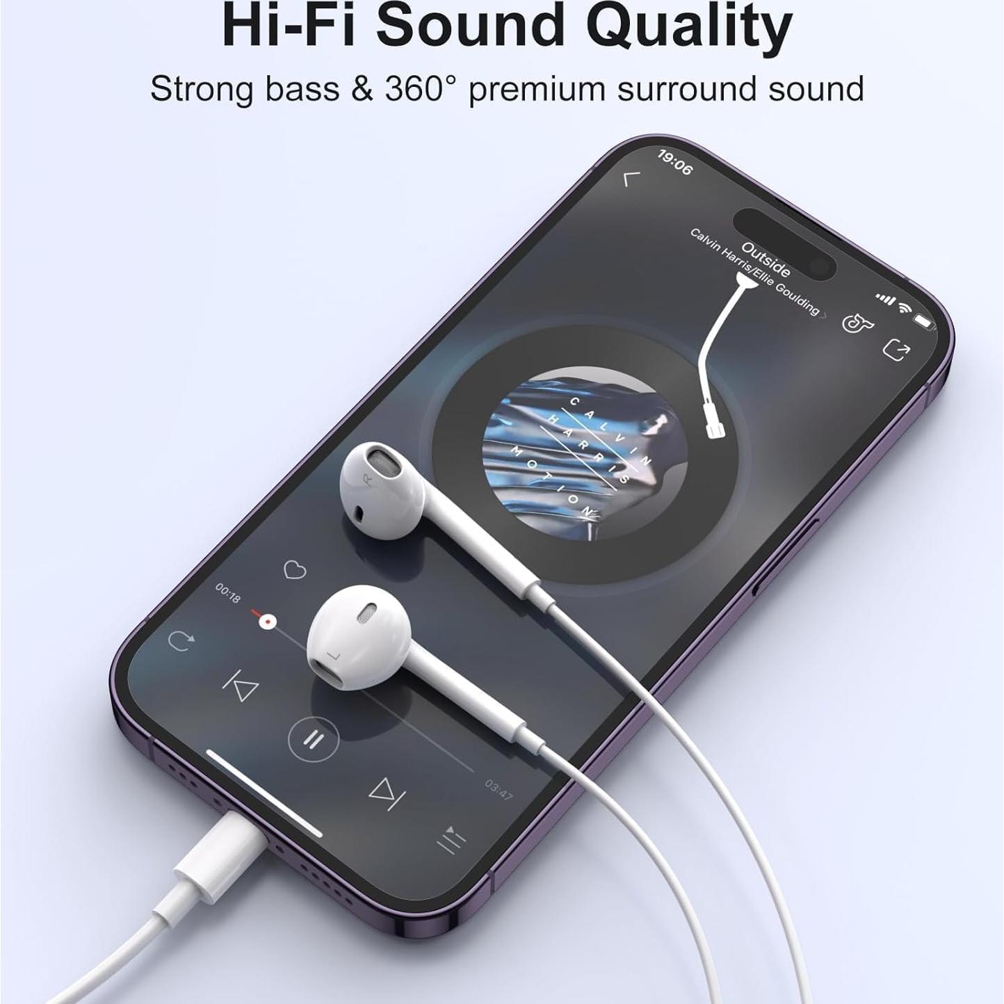 Auriculares con Cable GAXIWILO LT-2PC para iPhone - 2 Paquetes