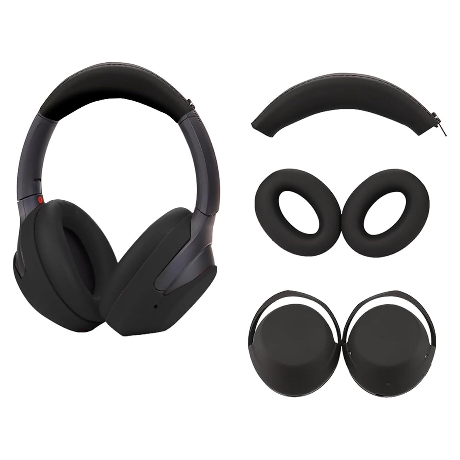 Set de Cubiertas de Silicona para Auriculares Sony WH-1000XM4/WH-1000XM3 - Negro