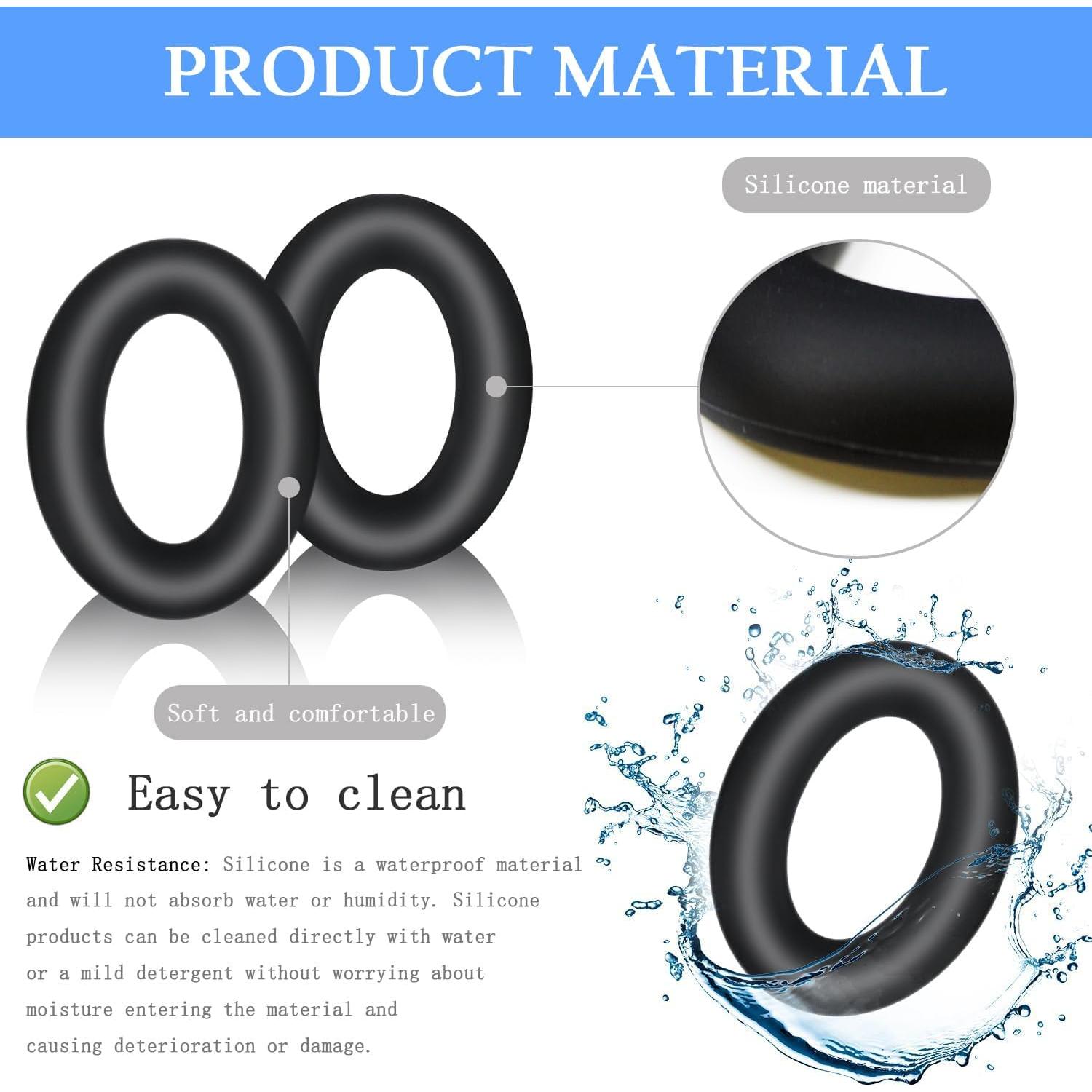 Set de Cubiertas de Silicona para Auriculares Sony WH-1000XM4/WH-1000XM3 - Negro