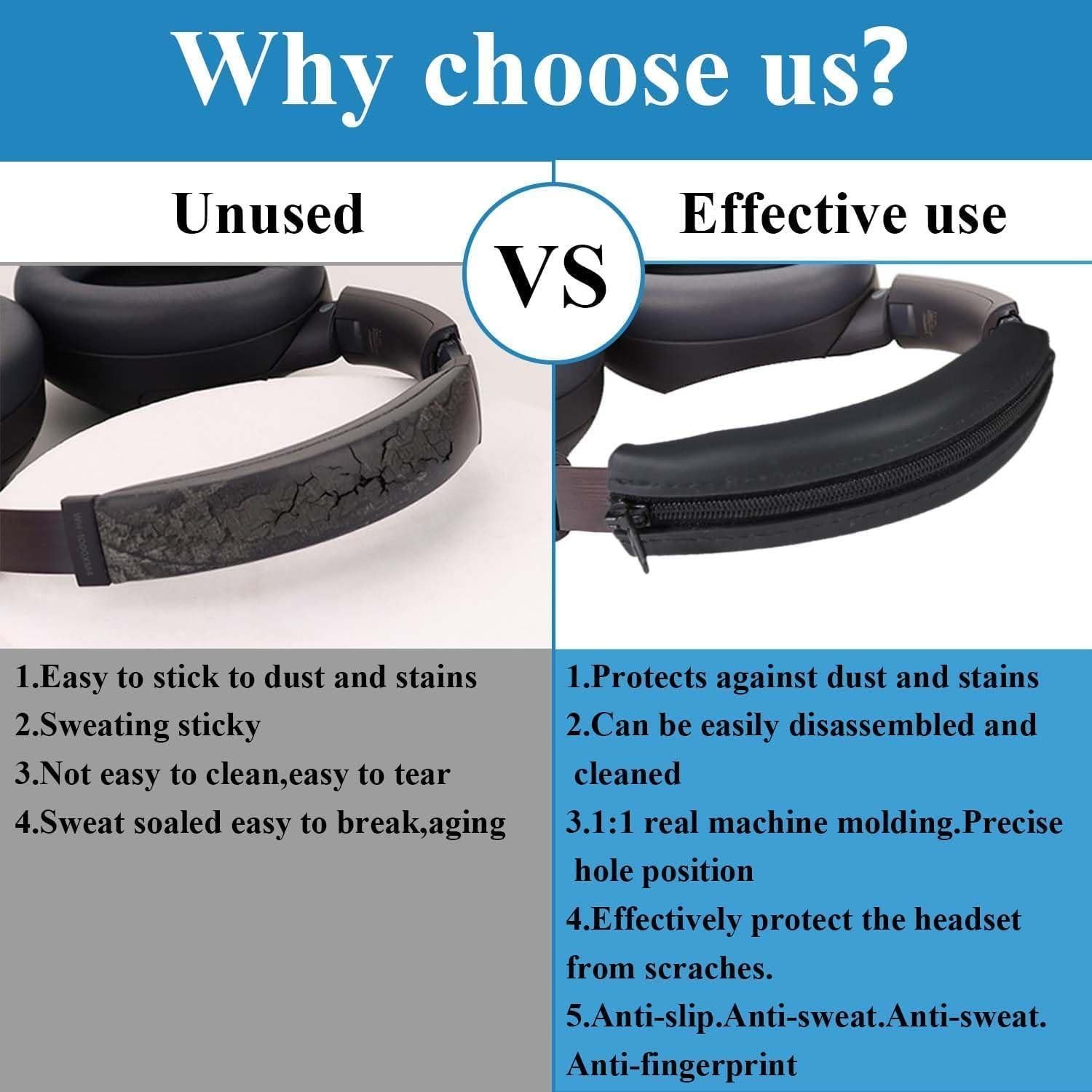 Set de Cubiertas de Silicona para Auriculares Sony WH-1000XM4/WH-1000XM3 - Negro