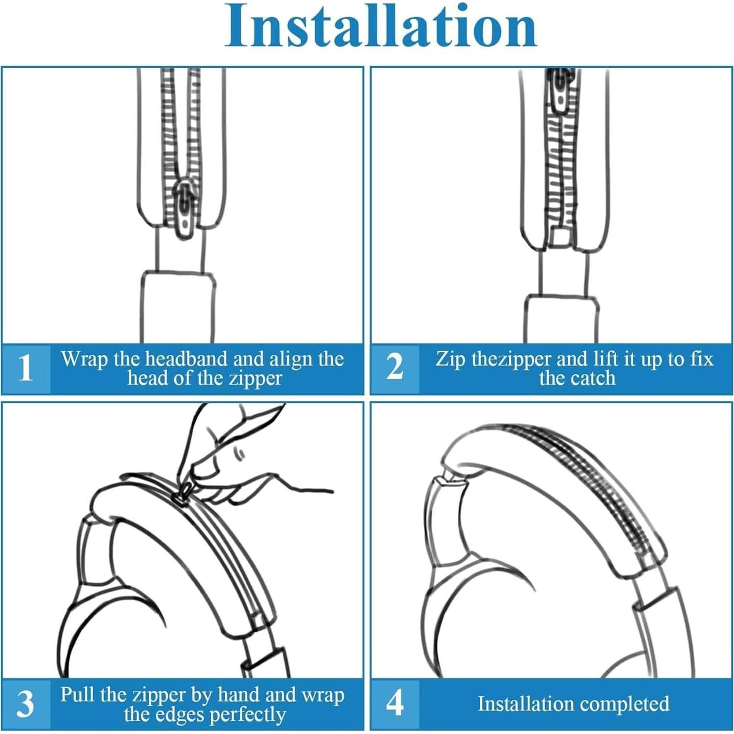Set de Cubiertas de Silicona para Auriculares Sony WH-1000XM4/WH-1000XM3 - Negro