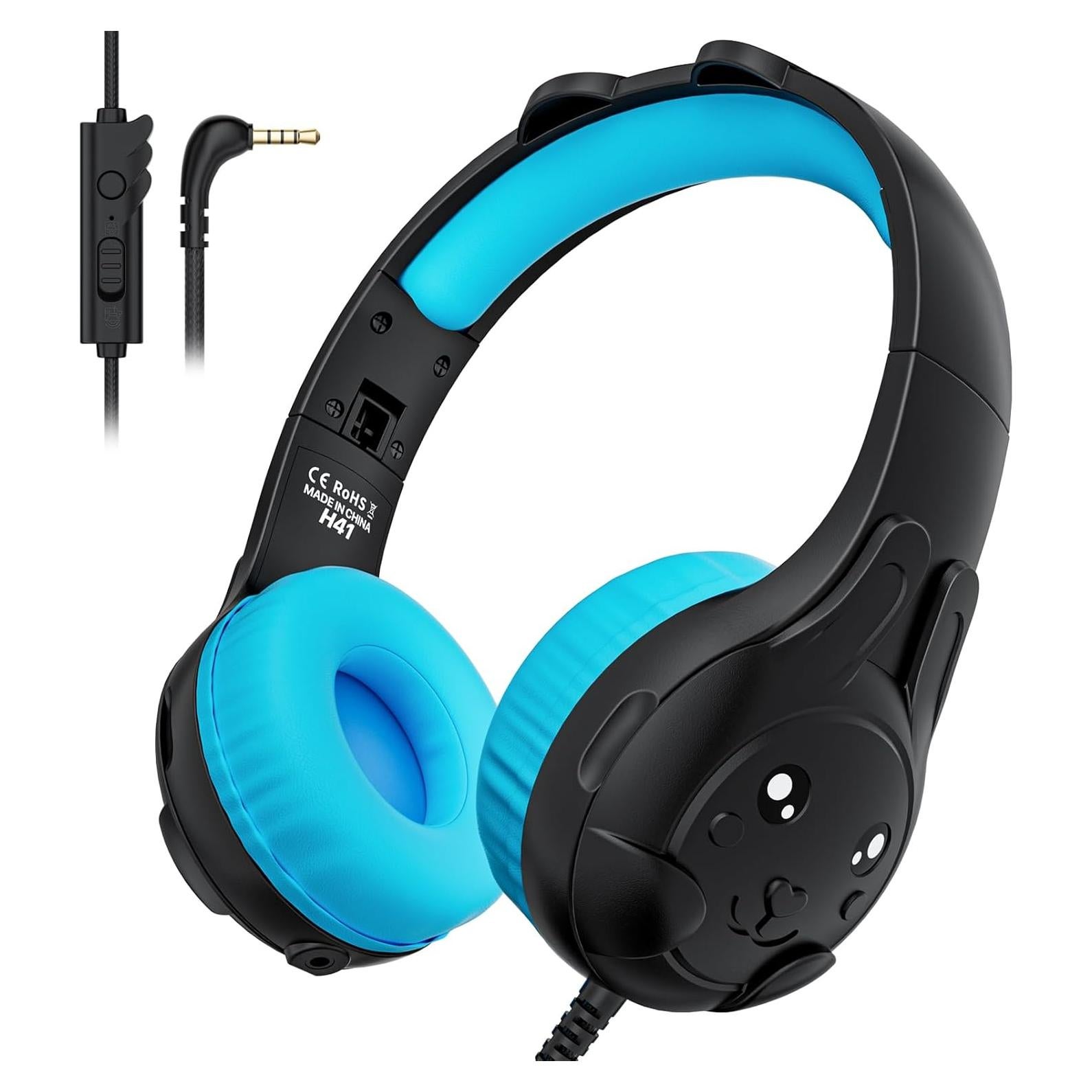 Auriculares ZIUMIER H41 para Niños con Micrófono y Limitador 80dB