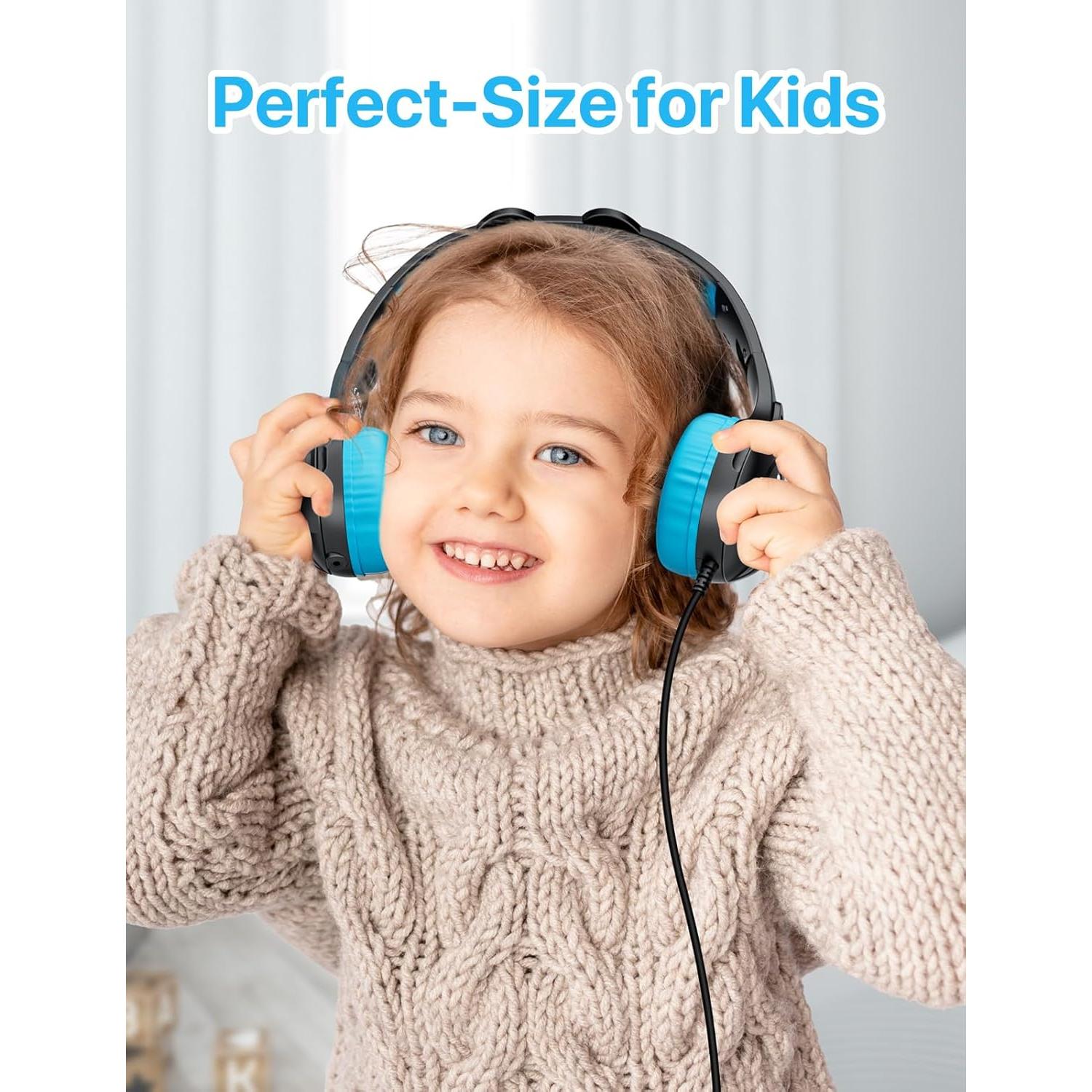 Auriculares ZIUMIER H41 para Niños con Micrófono y Limitador 80dB