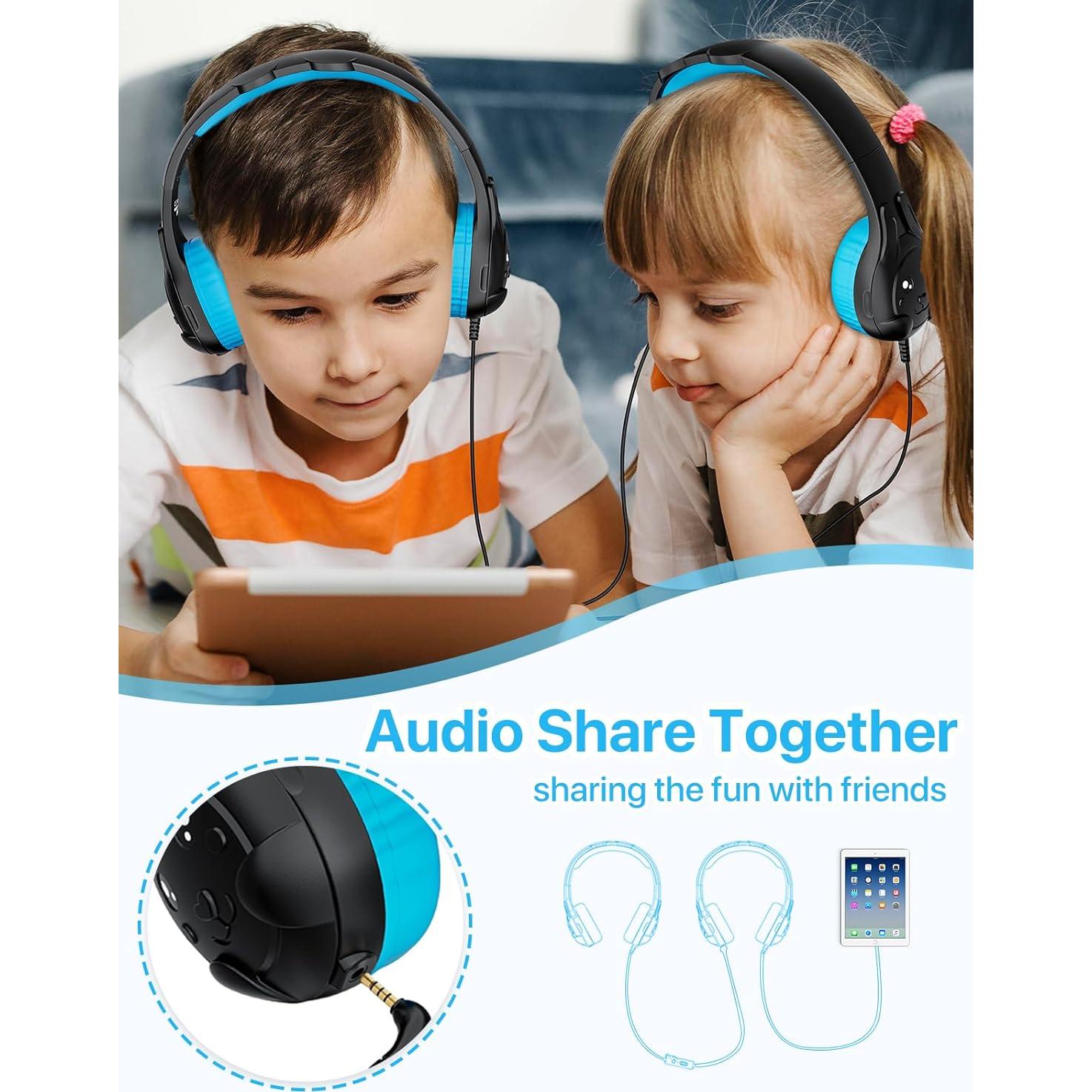 Auriculares ZIUMIER H41 para Niños con Micrófono y Limitador 80dB