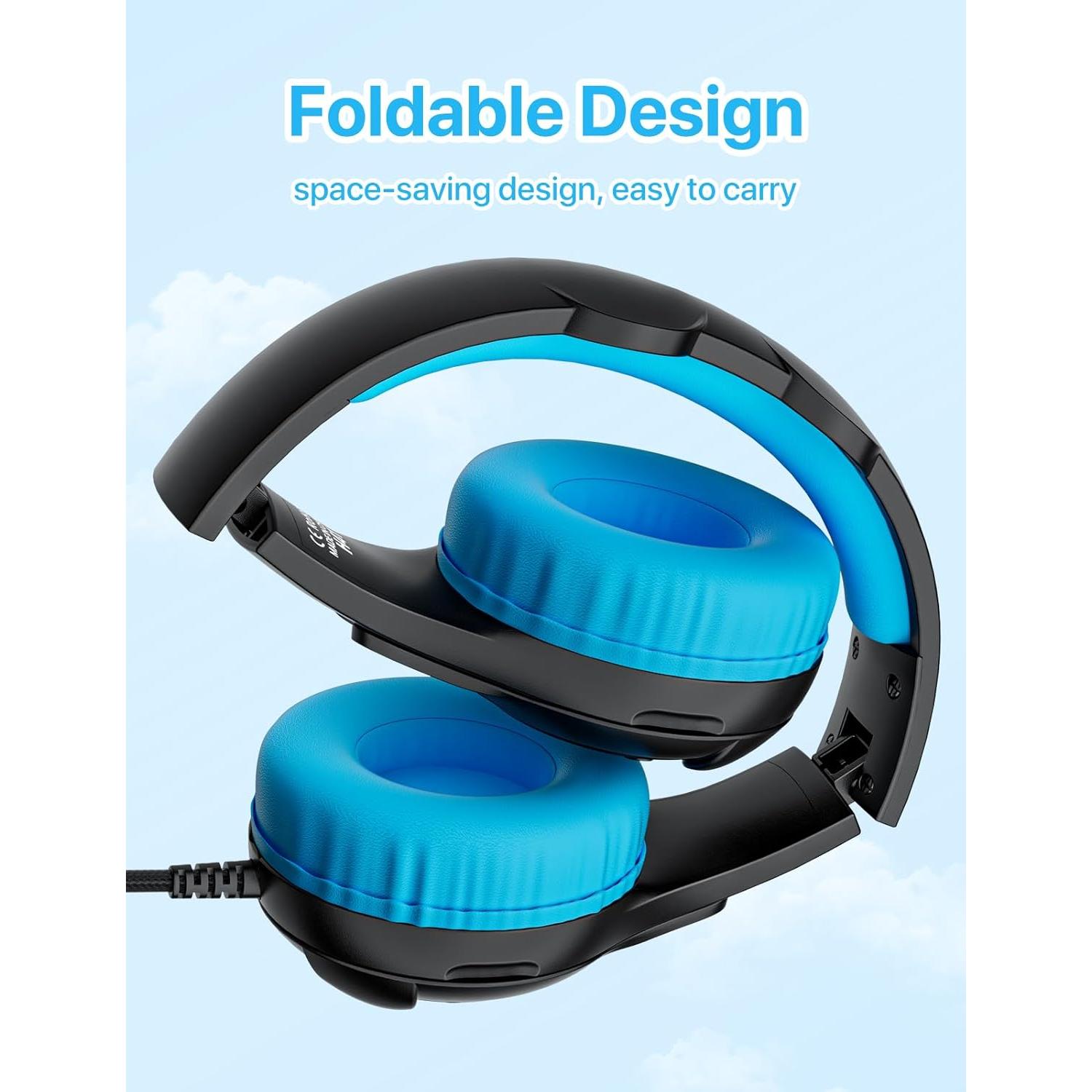 Auriculares ZIUMIER H41 para Niños con Micrófono y Limitador 80dB