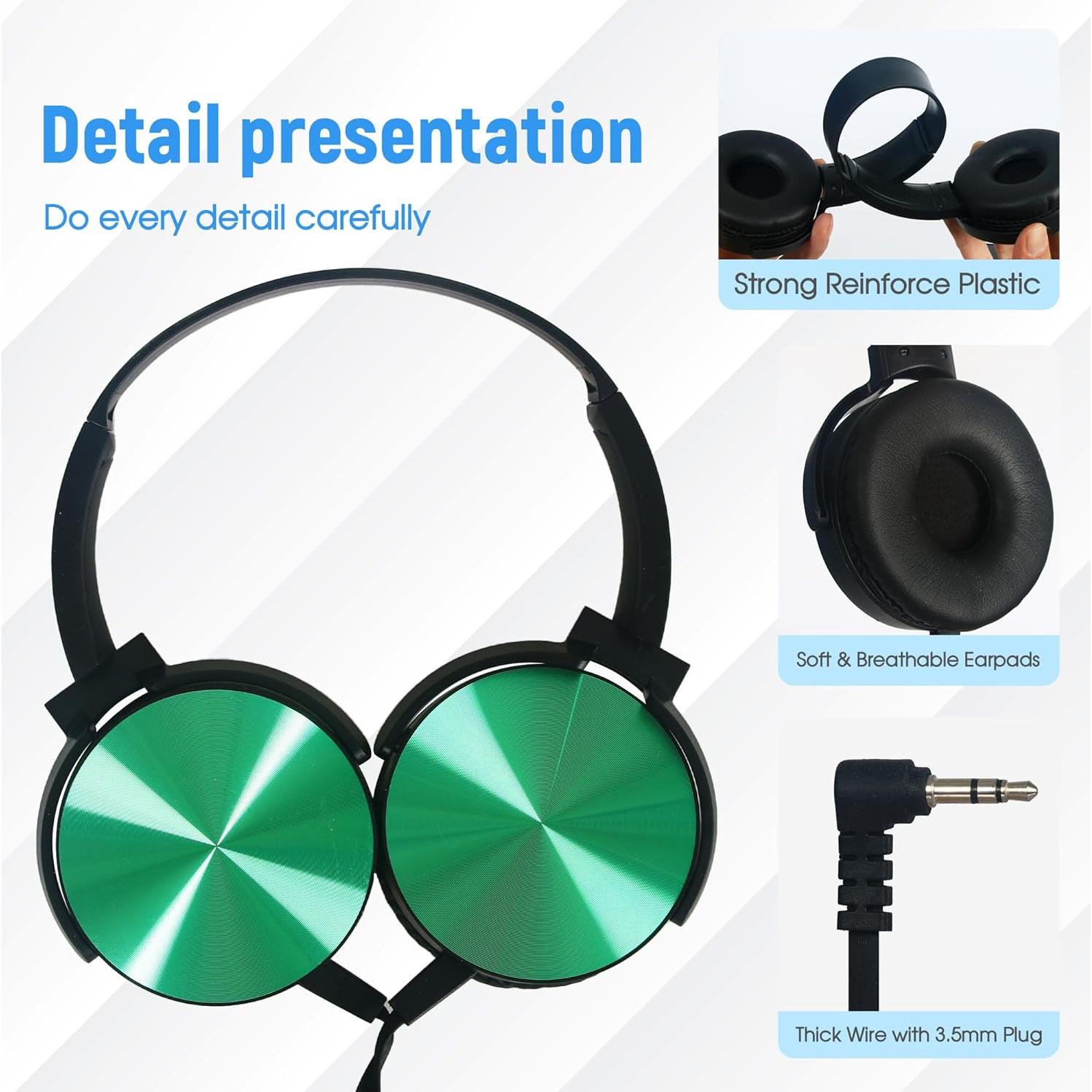 Paquete de 10 Auriculares para Niños LYDTICK Negro