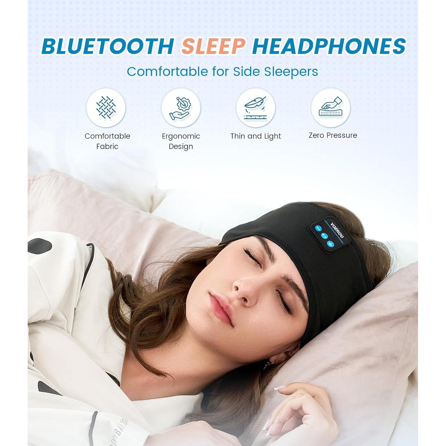 Auriculares para dormir Voerou Bluetooth 5.4 Banda deportiva
