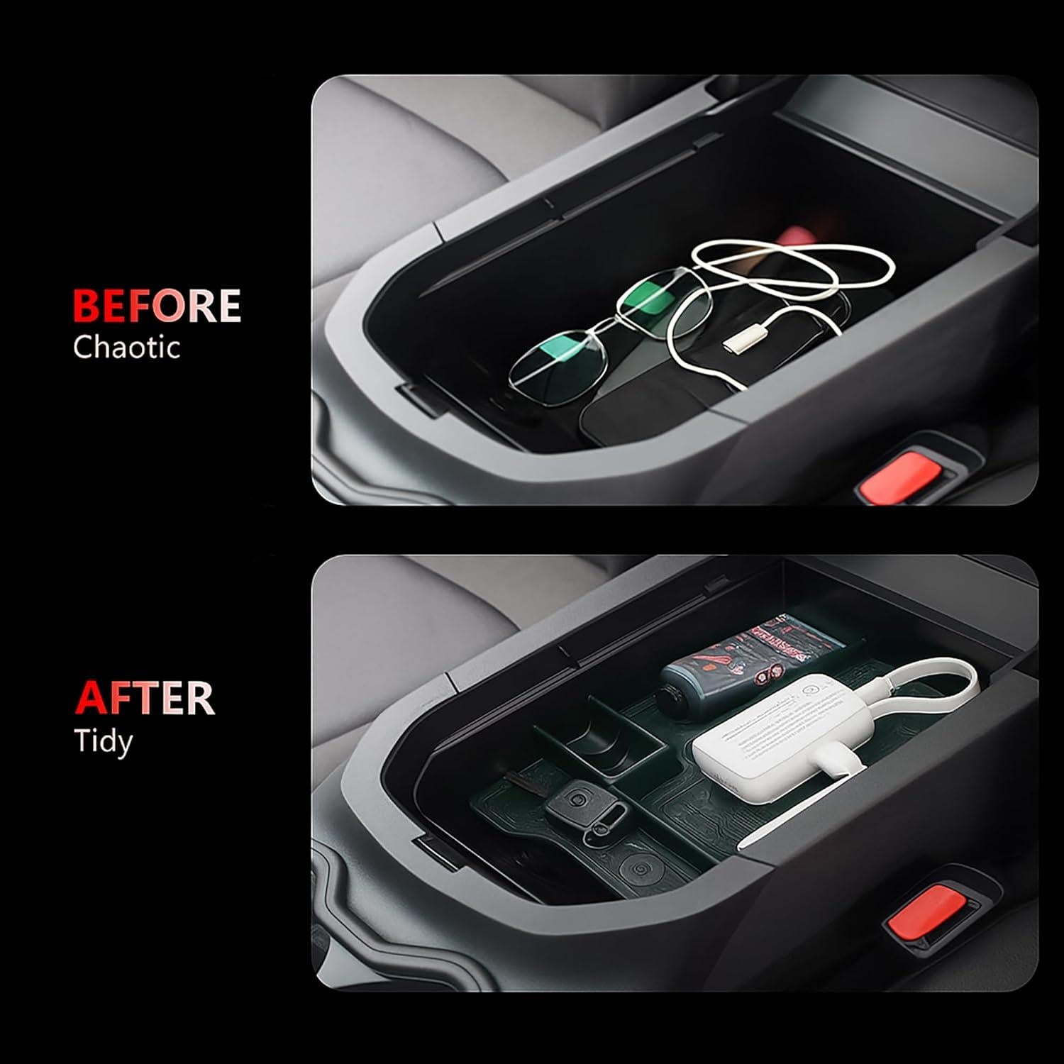 Organizador de Consola Central 3PCS AZGaea para Toyota RAV4 2019-2025