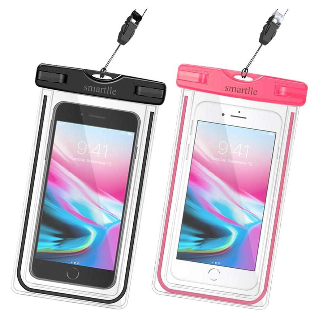 Funda Impermeable Smartlle para iPhone y Galaxy - 2 Pzas