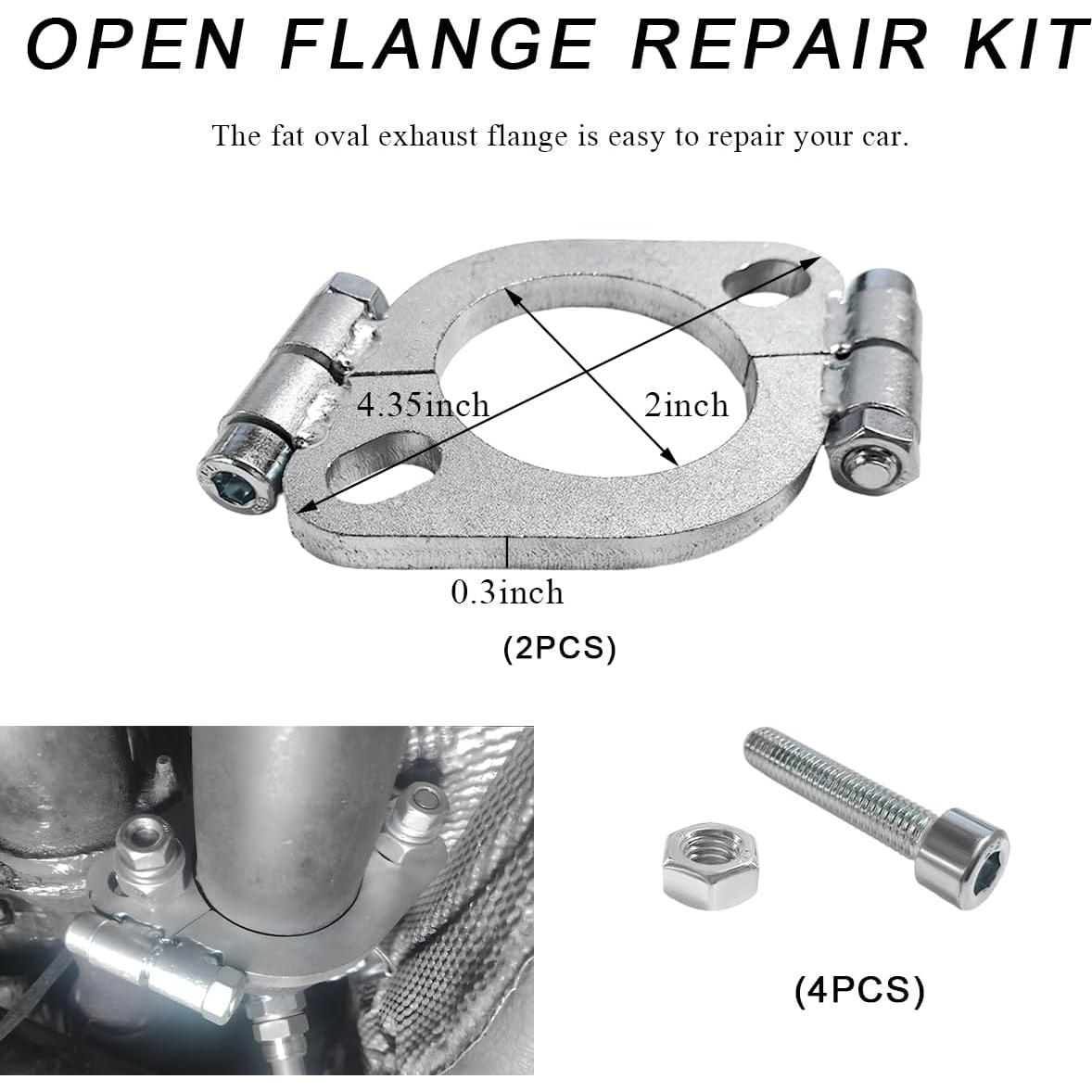 Kit de Reparación de Brida Dividida KVAEY 2" Acero al Carbono