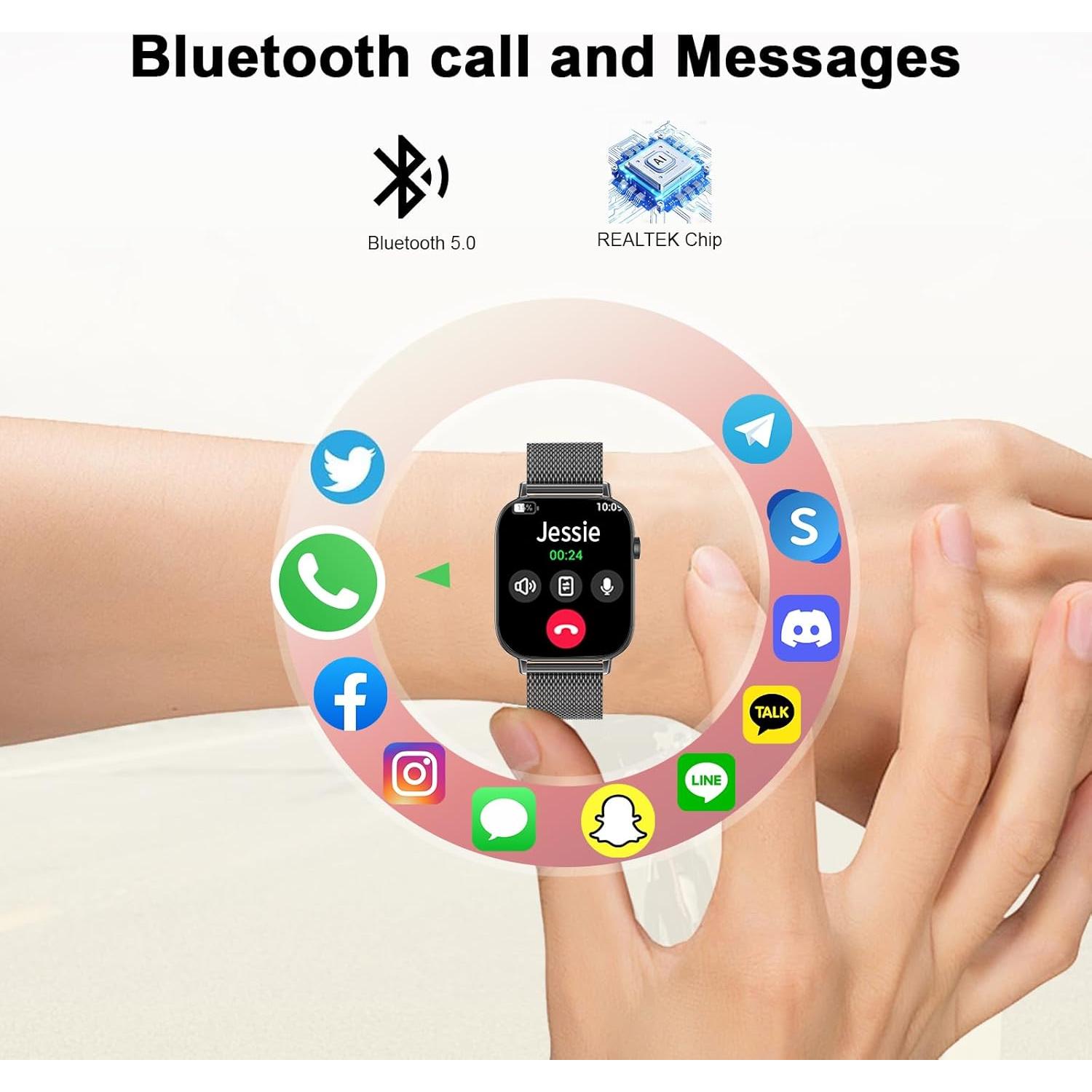 Reloj Inteligente Kazunet R68 Negro 1.83" HD IP68 Fitness