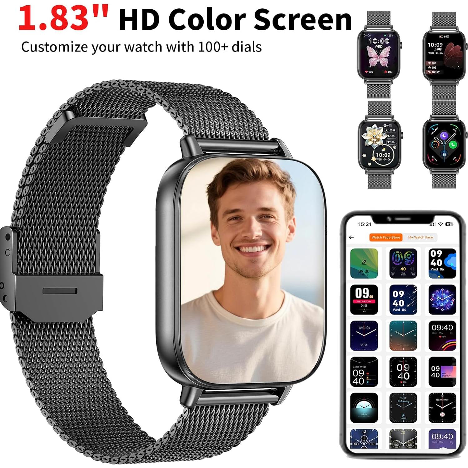 Reloj Inteligente Kazunet R68 Negro 1.83" HD IP68 Fitness