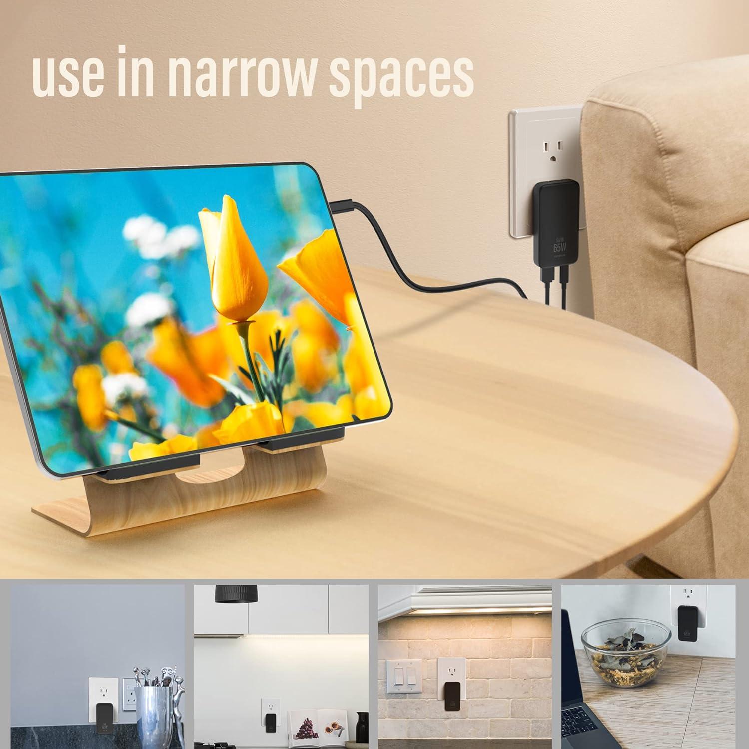 Cargador USB C 65W RUIDUN con Doble Puerto y PD 3.0