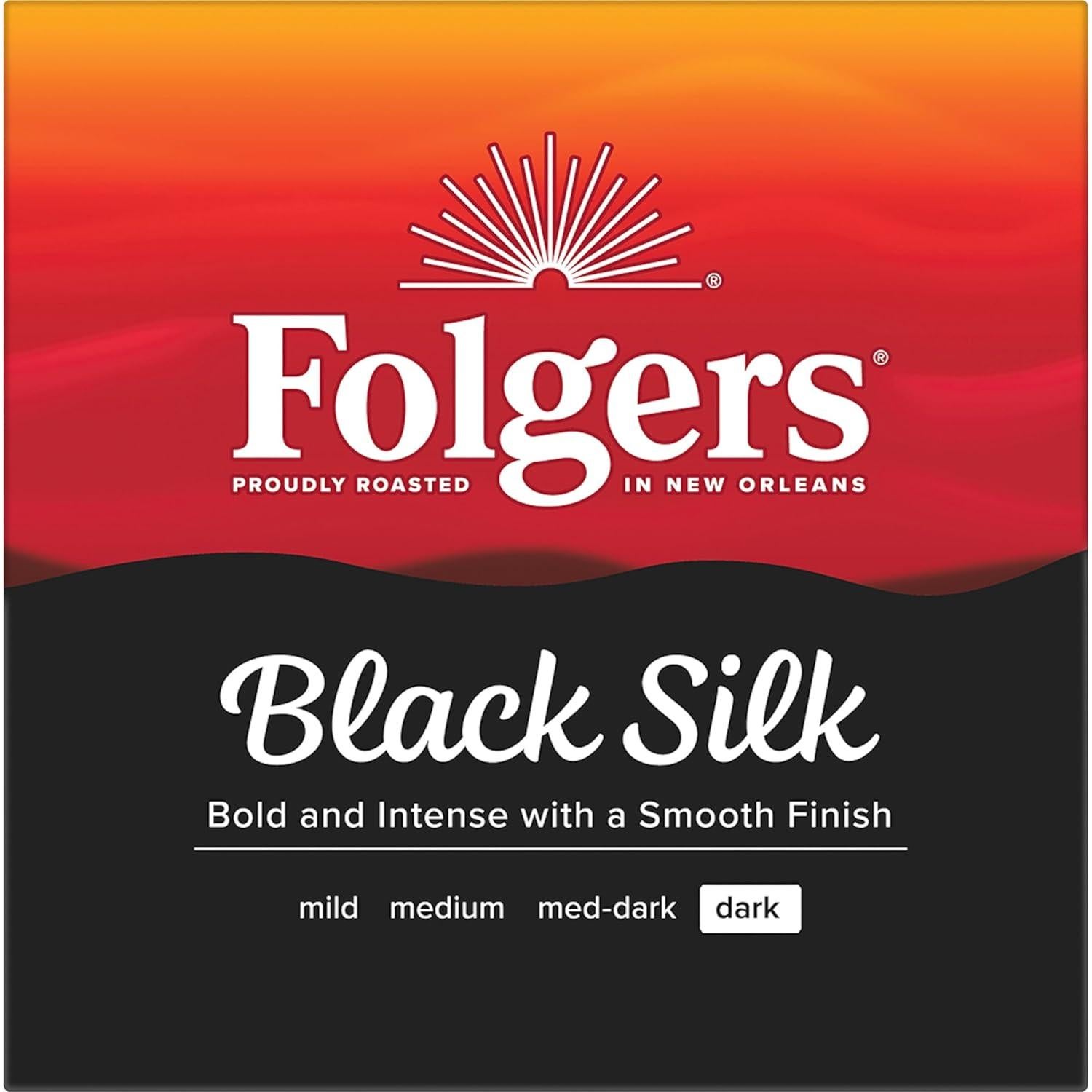 Café Folgers Black Silk Tostado Oscuro K-Cup 60 Cápsulas