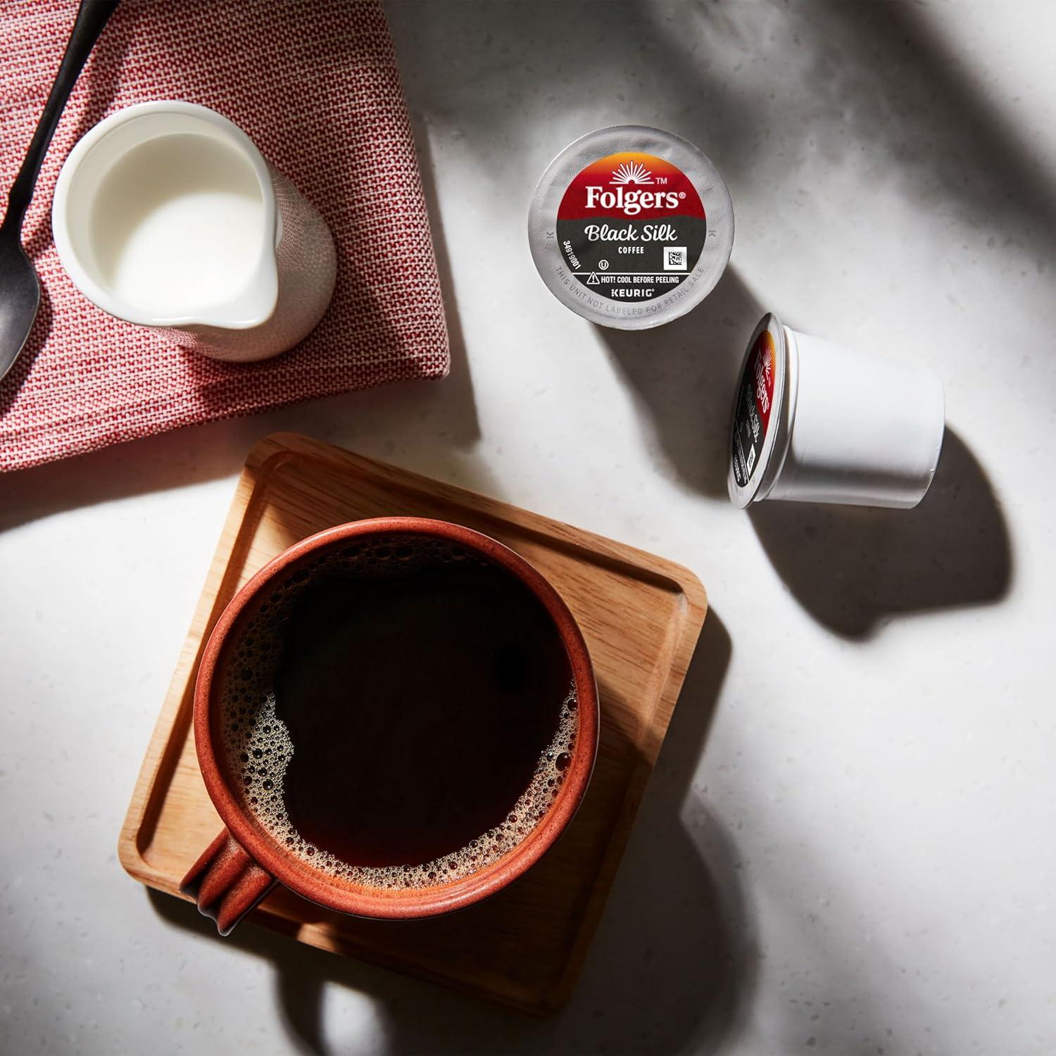 Café Folgers Black Silk Tostado Oscuro K-Cup 60 Cápsulas