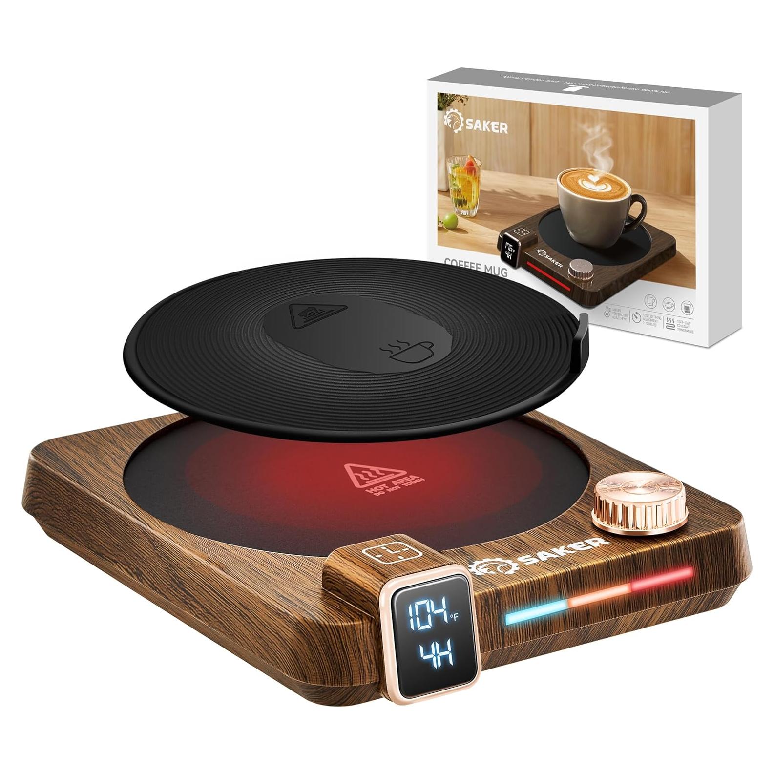 Calentador de Tazas Saker CP74768 con Pantalla Digital y 9 Temperaturas