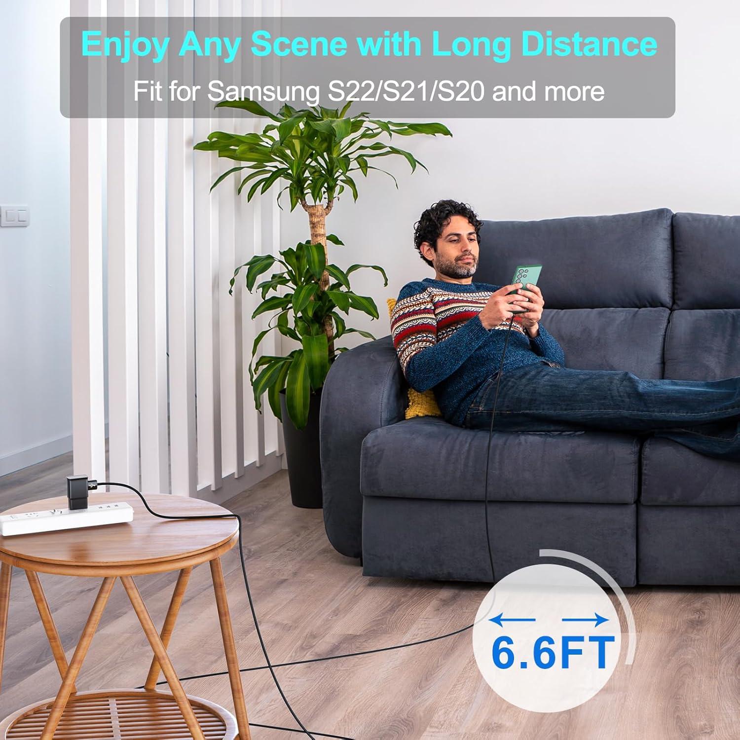 Cargador Rápido USB C 2m Ubearkk para Samsung Galaxy