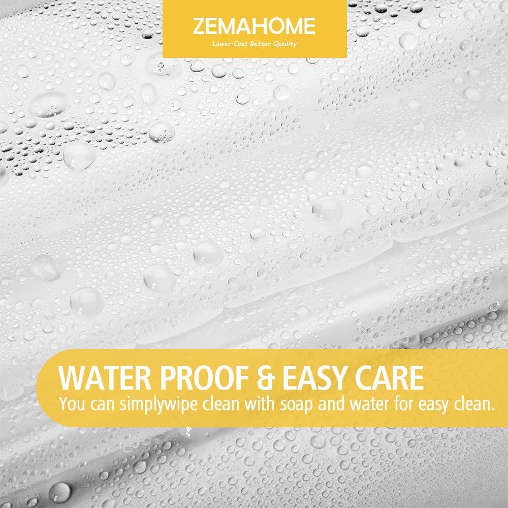 Cortina de Ducha ZEMAHOME 91.44x182.88 cm Transparente PEVA