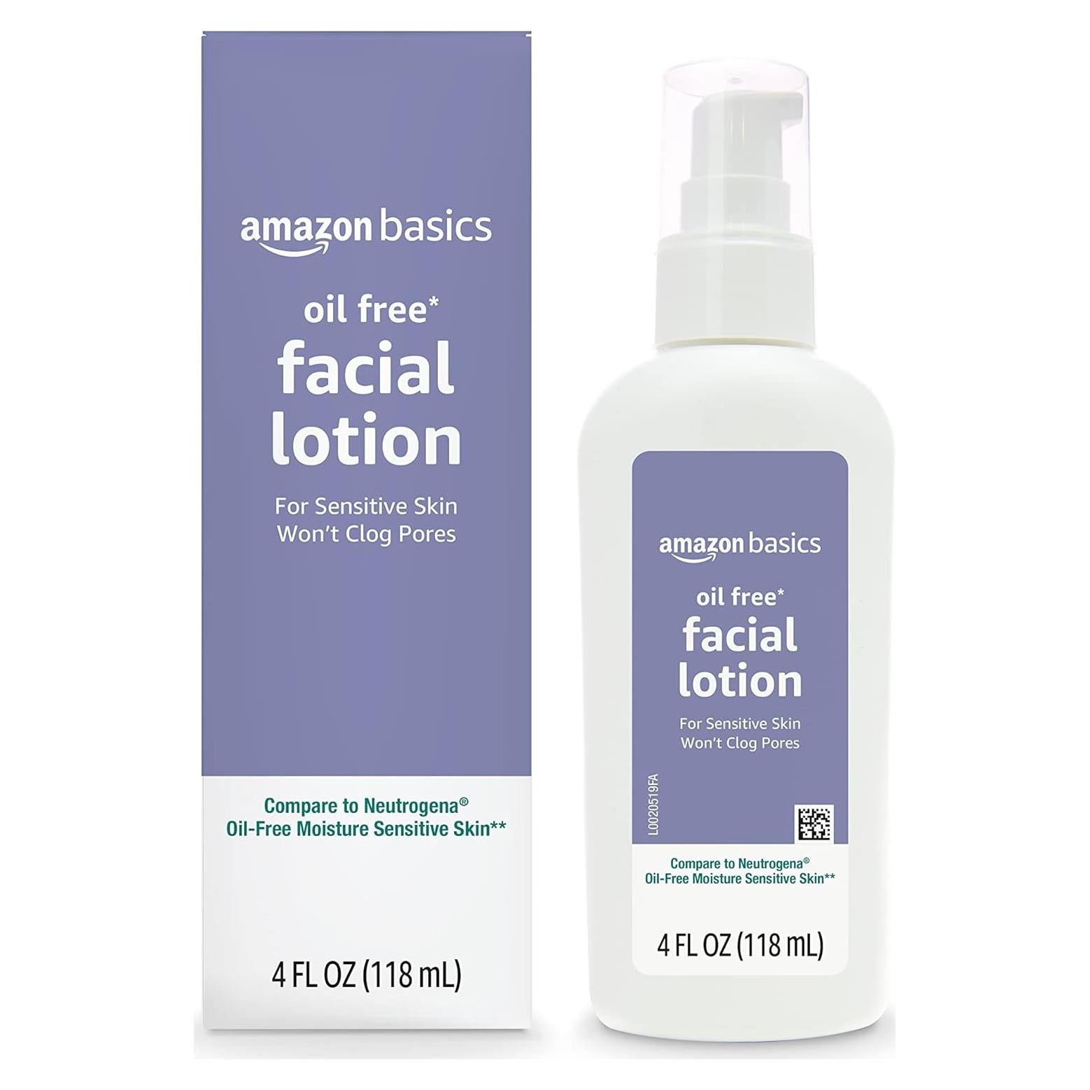 Hidratante Facial Sin Aceite Amazon Basics 118ml Piel Sensible