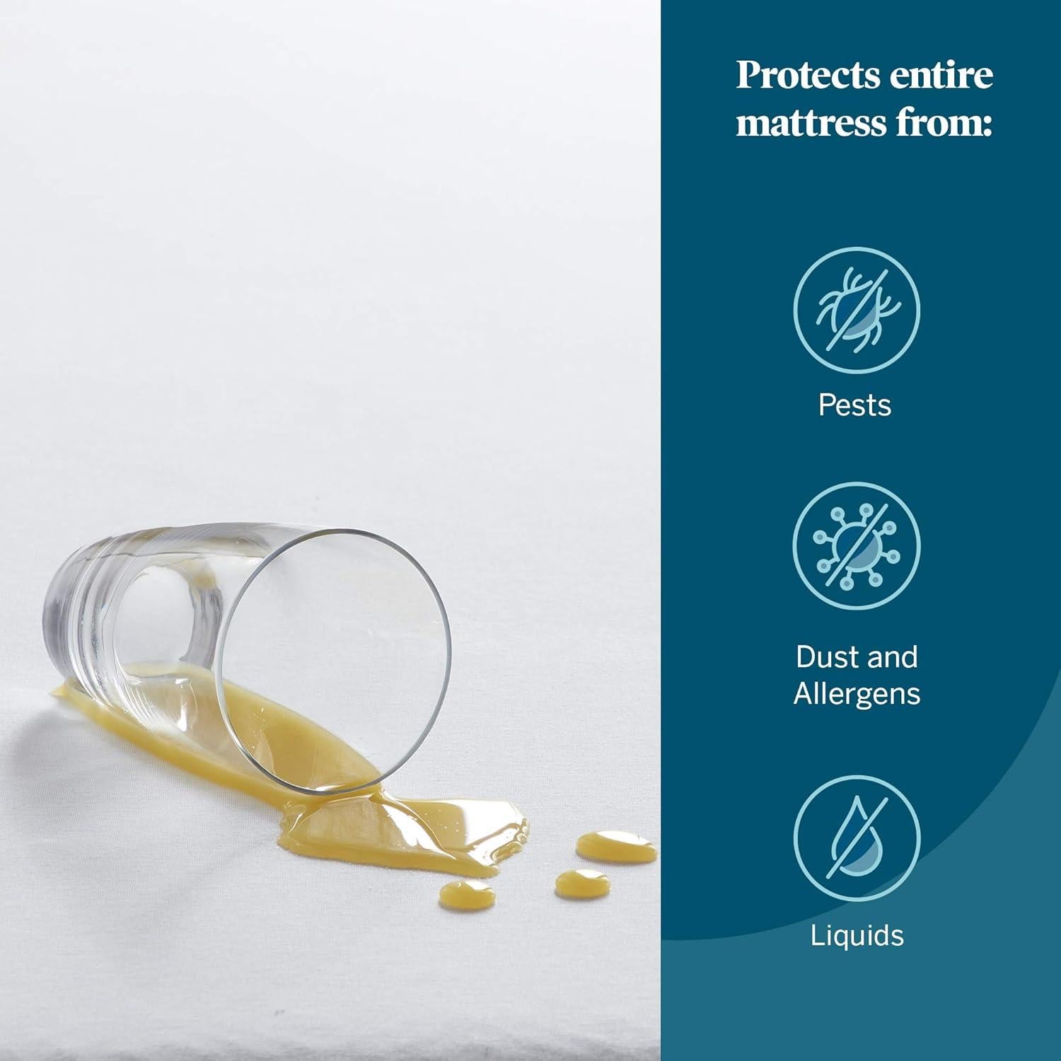 Protector de Colchón LUCID Individual Impermeable Ultra Suave