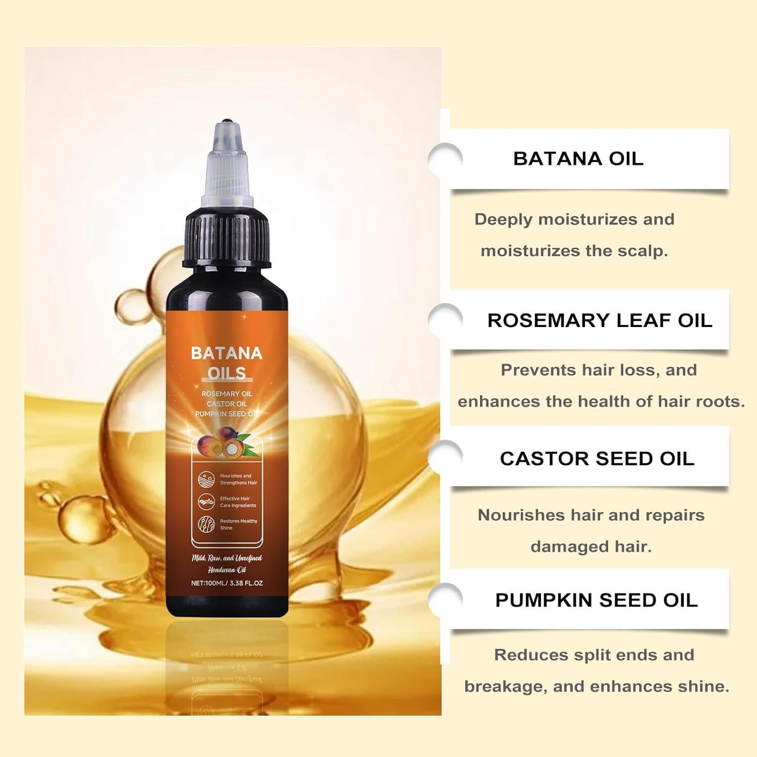 Aceite de Batana 100ml - Crecimiento y Nutrición del Cabello