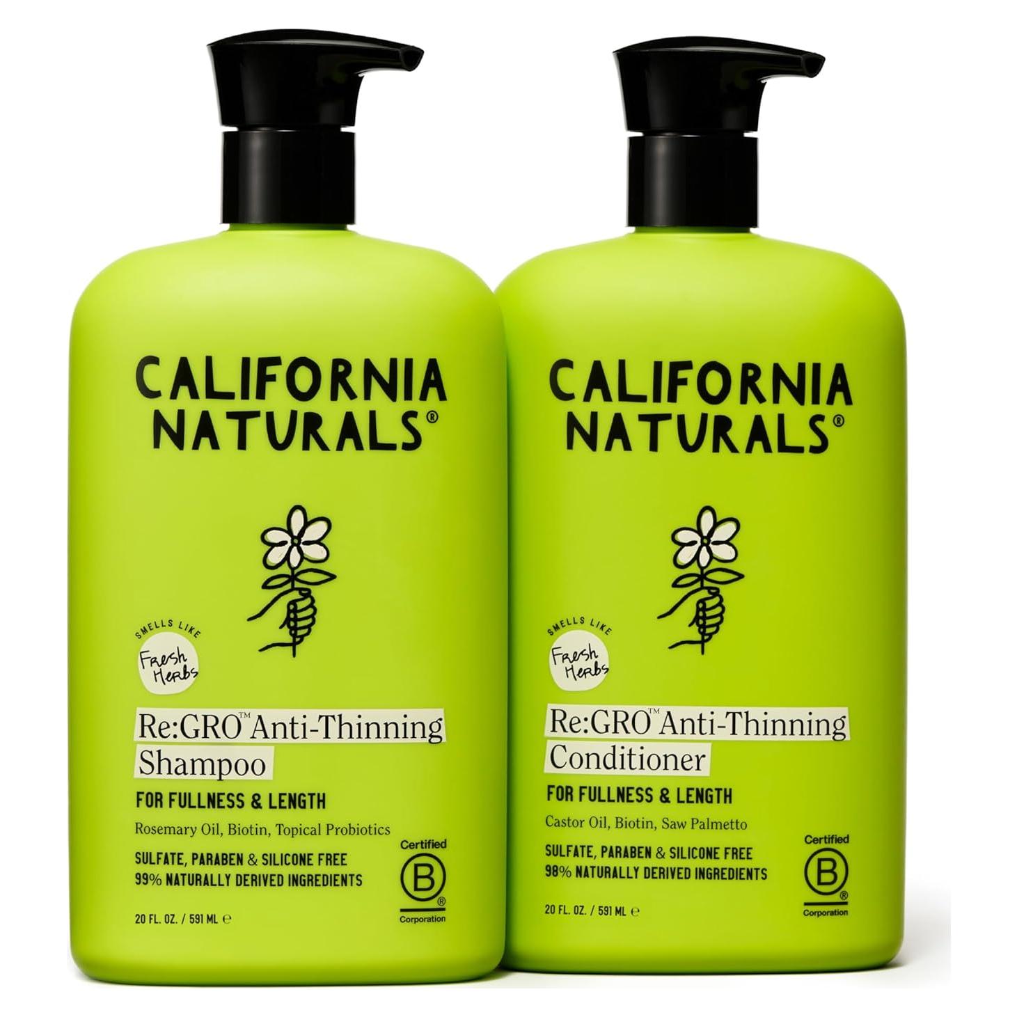 Champú y Acondicionador Re:GRO California Naturals 591 ml