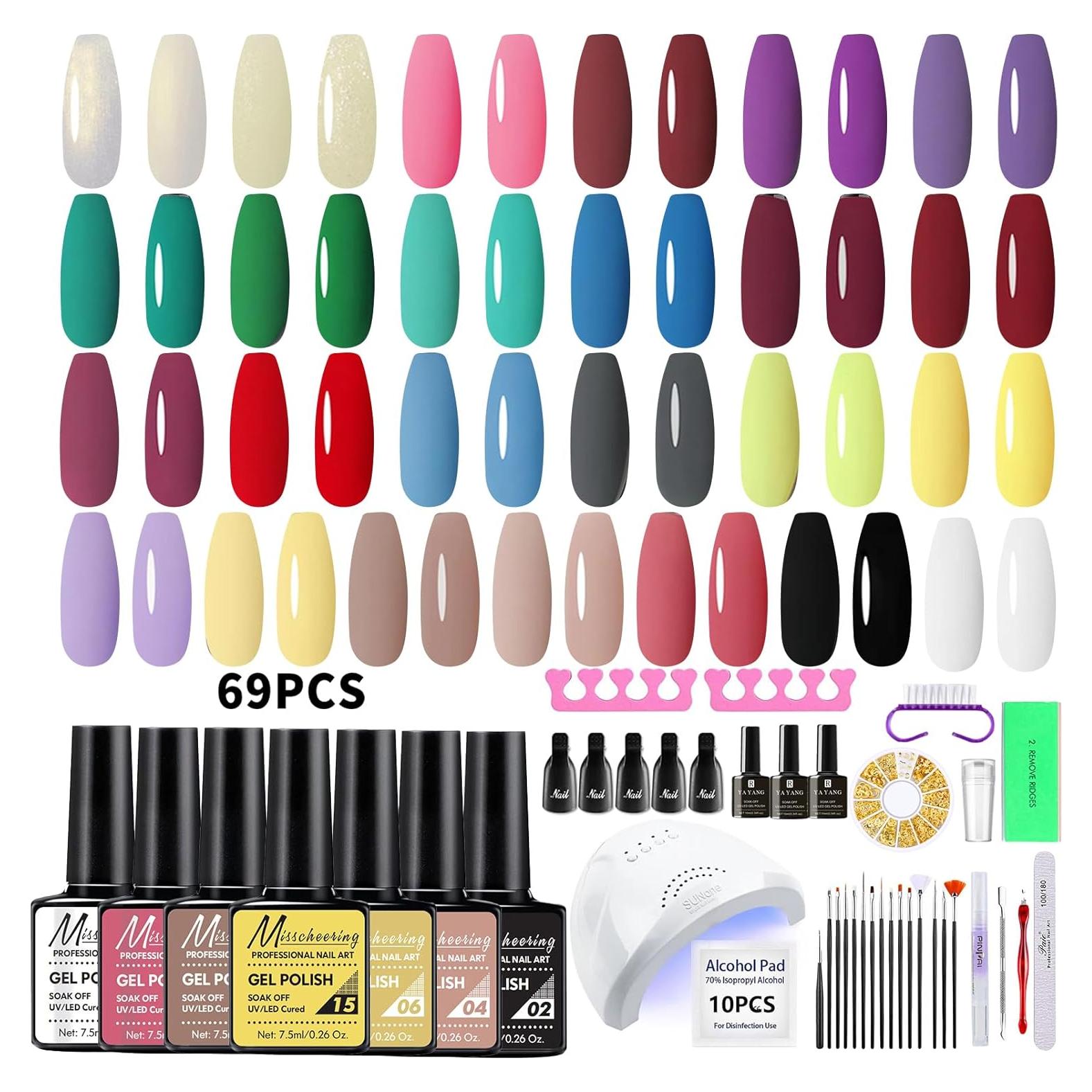 Kit de Esmalte de Uñas en Gel ISTOYALL 69PCS con Luz UV