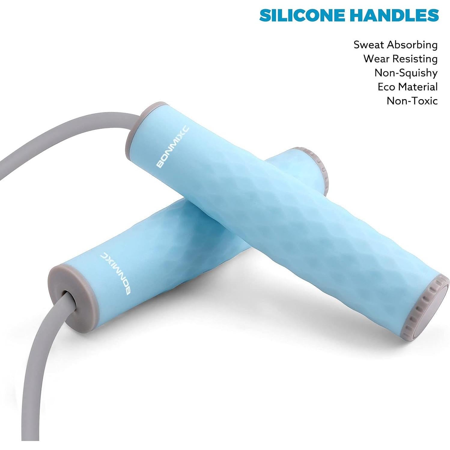 Cuerda de Salto con Peso 1LB BONMIXC Ajustable 3m