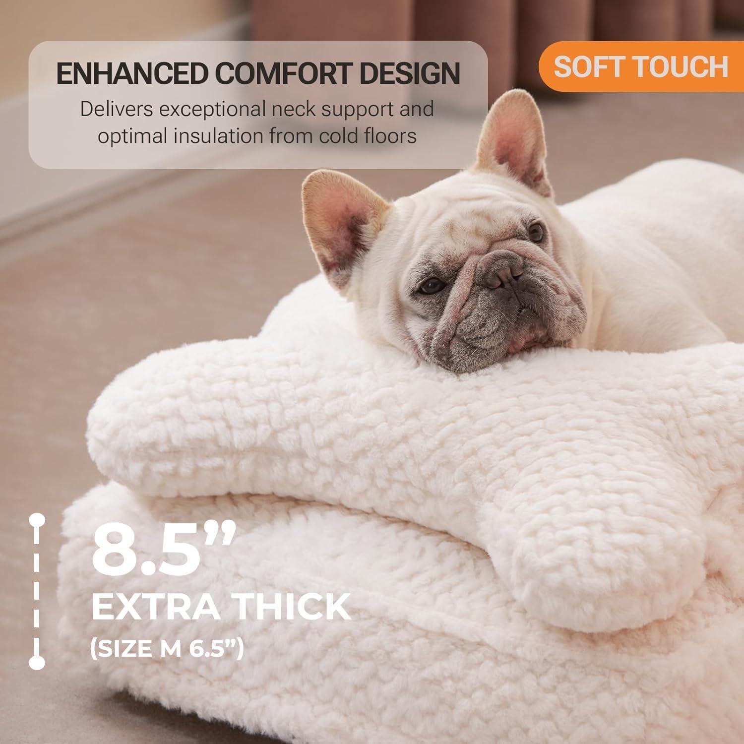 Cama Ortopédica para Perros Soft Touch Mediana 76.2x50.8cm Crema