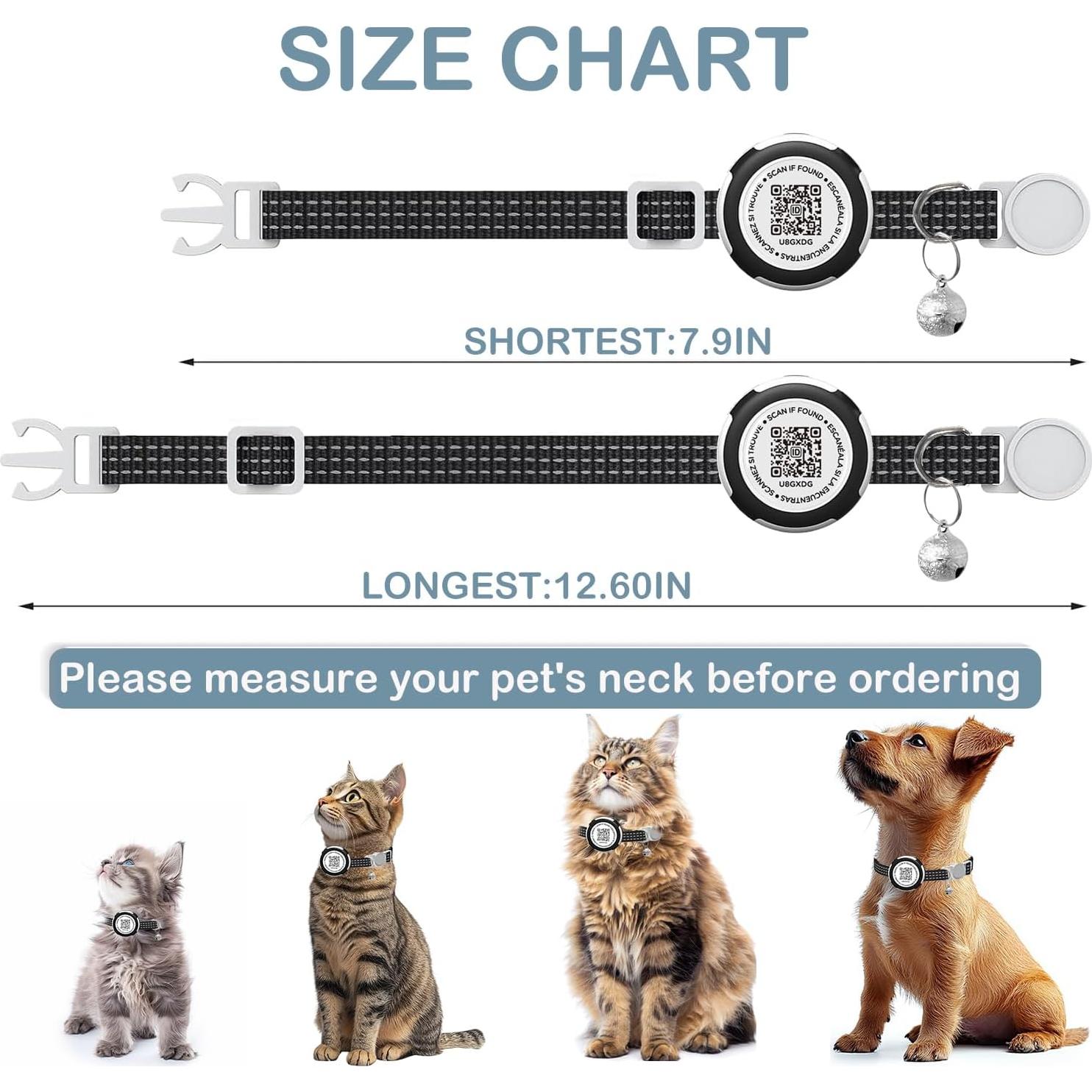 Collar para Gato HENGSHEYUE con Soporte Airtag Impermeable