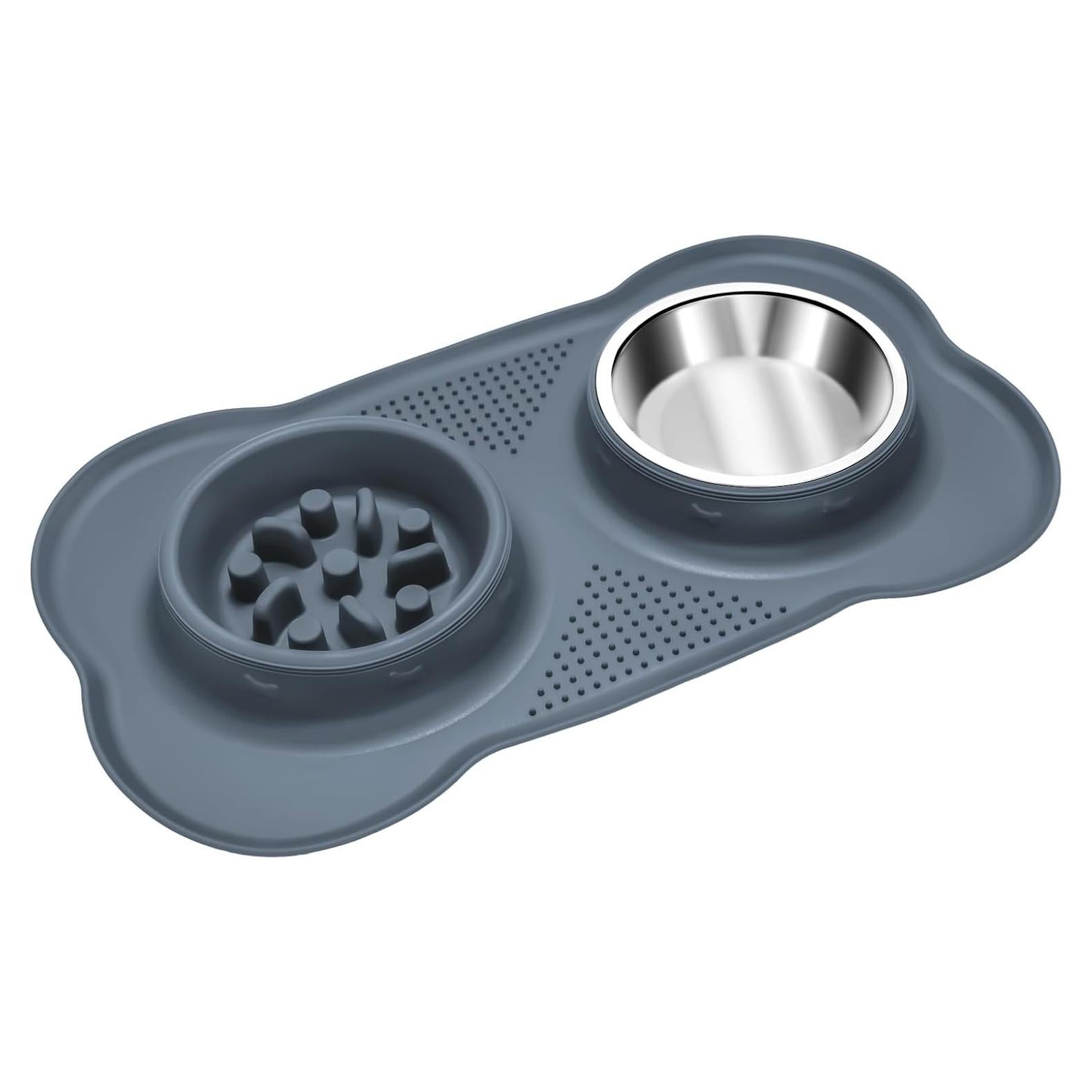 Cuenco Antideslizante para Perros y Gatos ALTANIM M Gris