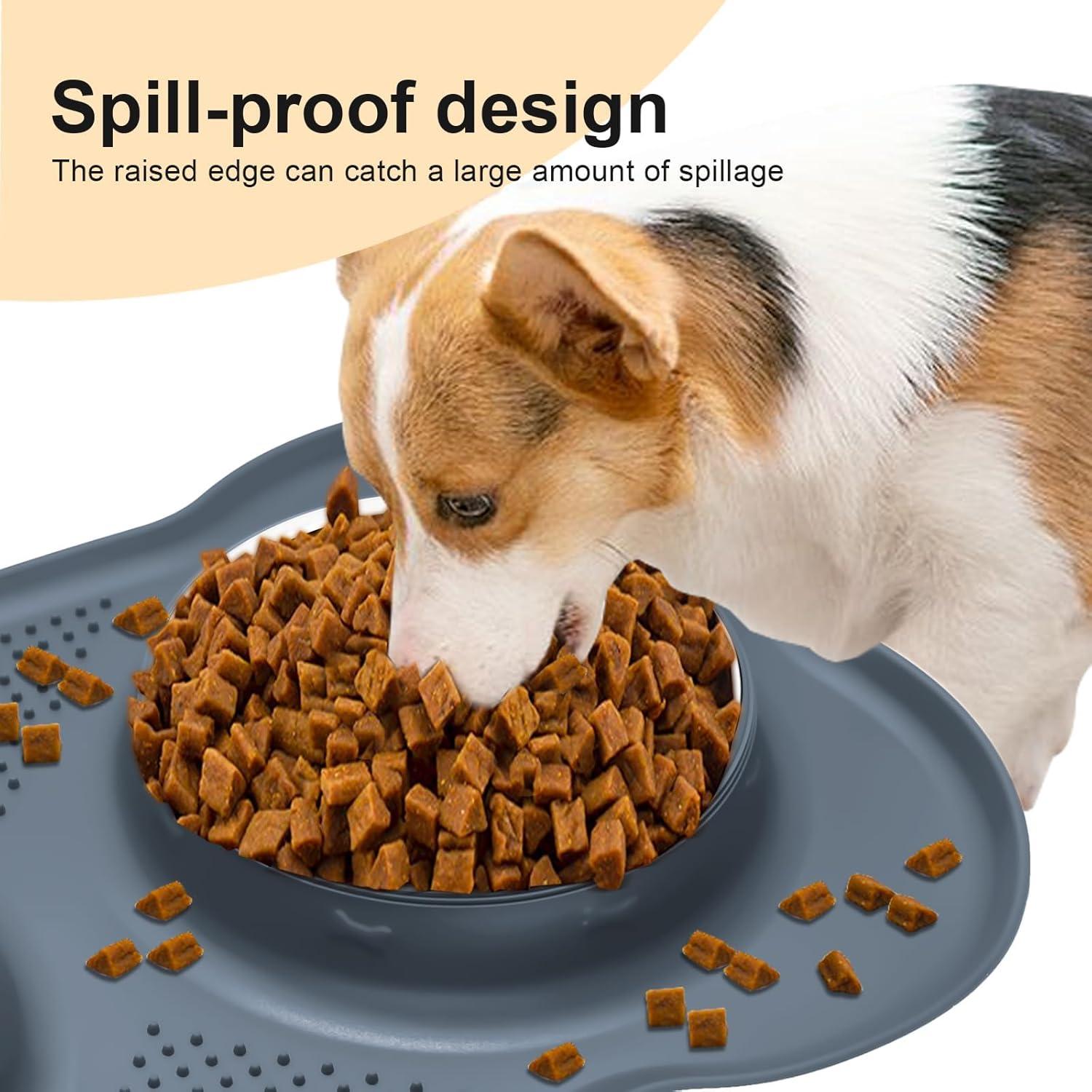 Cuenco Antideslizante para Perros y Gatos ALTANIM M Gris