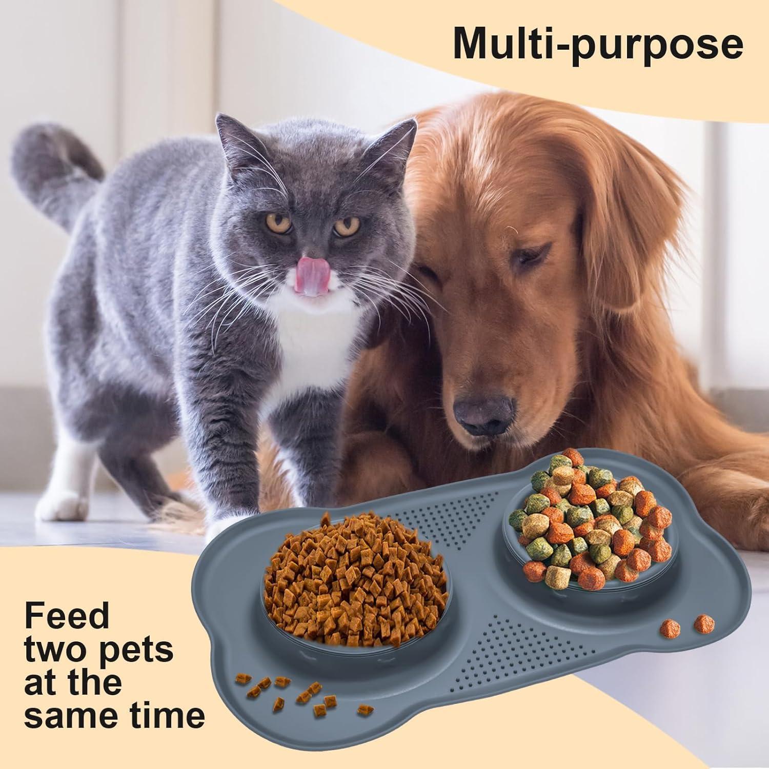 Cuenco Antideslizante para Perros y Gatos ALTANIM M Gris