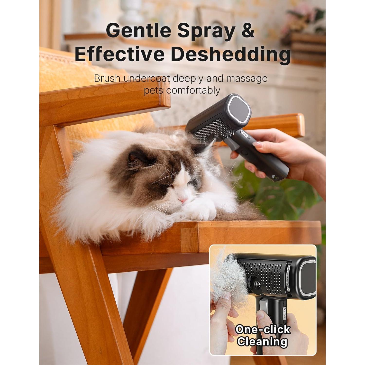 Cepillo 5-en-1 para Gatos WOWOOF PET con Spray y Rastrillos