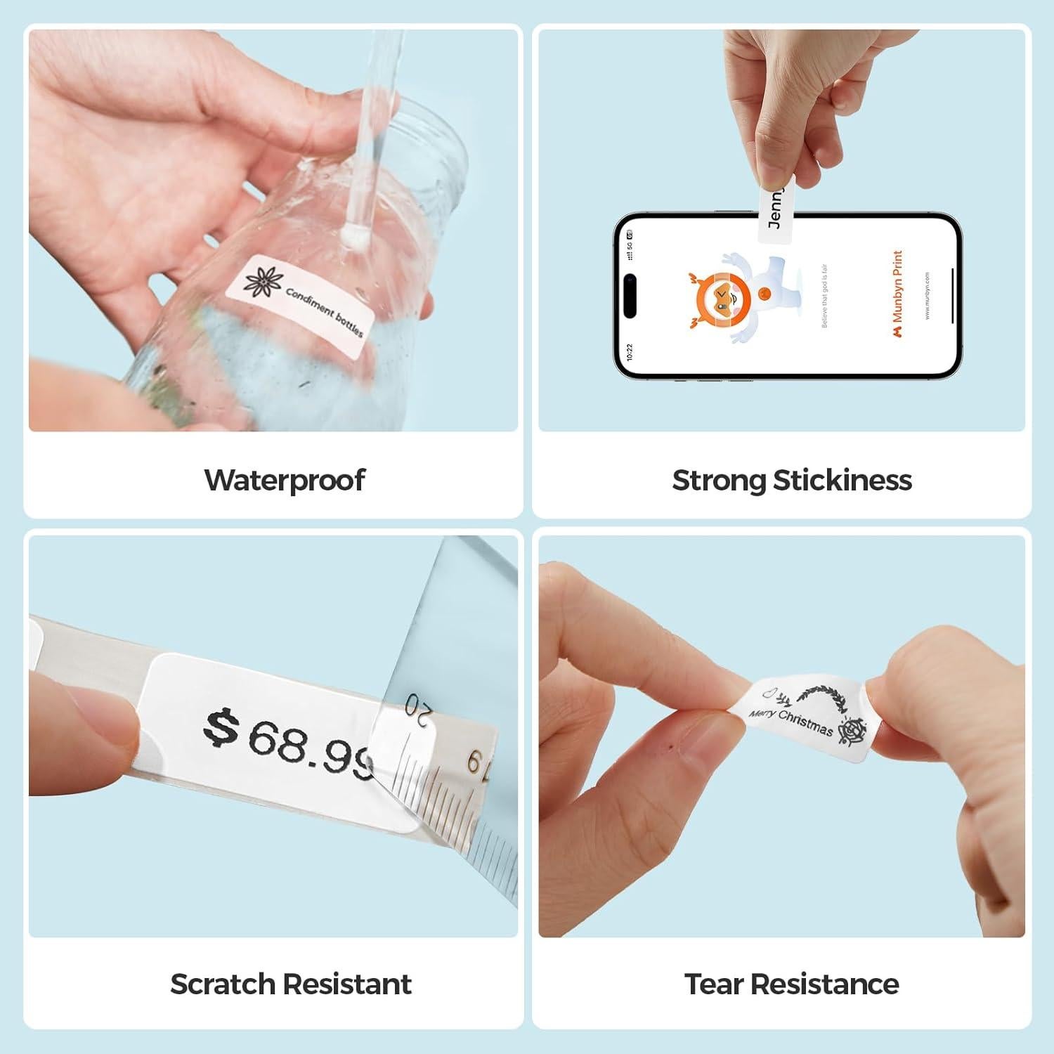 Cinta Térmica MUNBYN para Máquina de Etiquetas Bluetooth 15x30mm