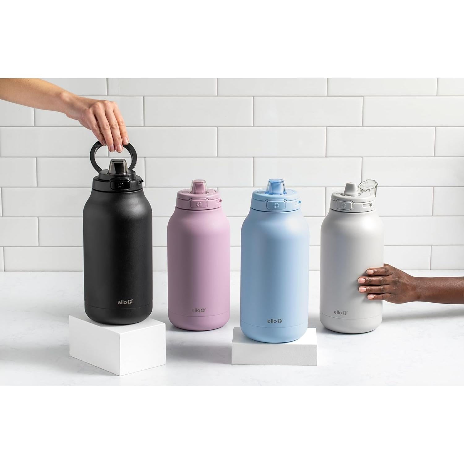 Jarra Aislada al Vacío Ello Hydra 1.89L Acero Inoxidable Negro