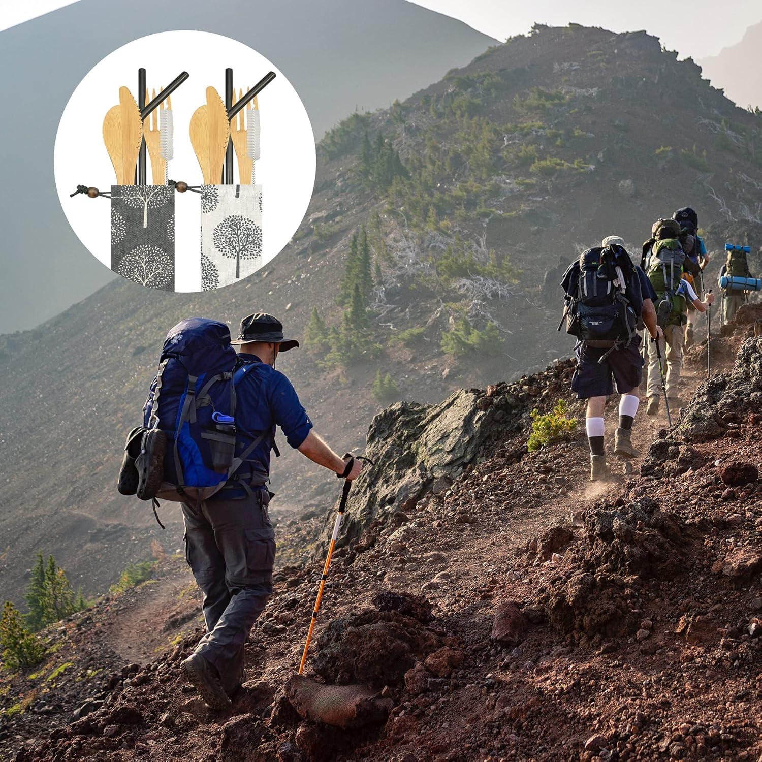 Juego de Cubiertos de Bambú Reutilizables UPTRUST - 6 Piezas