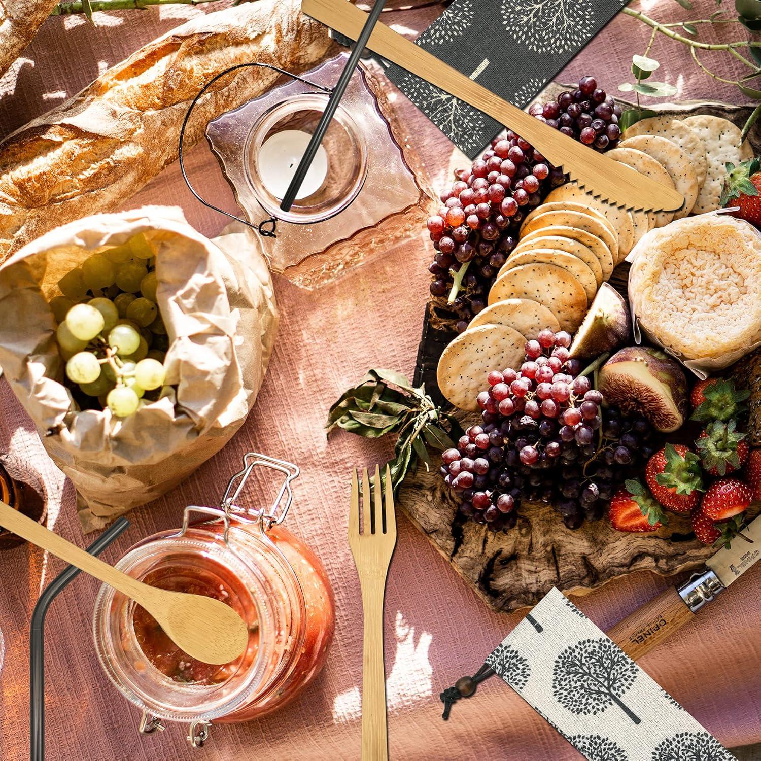 Juego de Cubiertos de Bambú Reutilizables UPTRUST - 6 Piezas