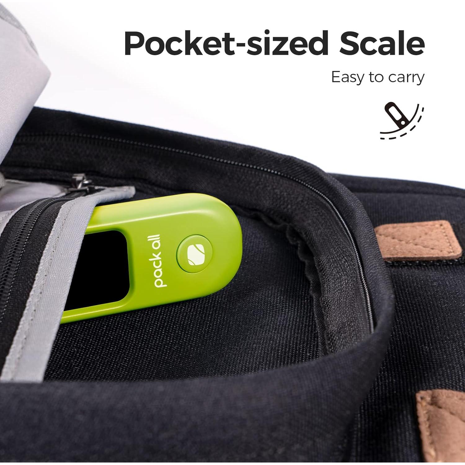 Balanza de Equipaje Digital Pack All 50 kg Pantalla LCD Verde