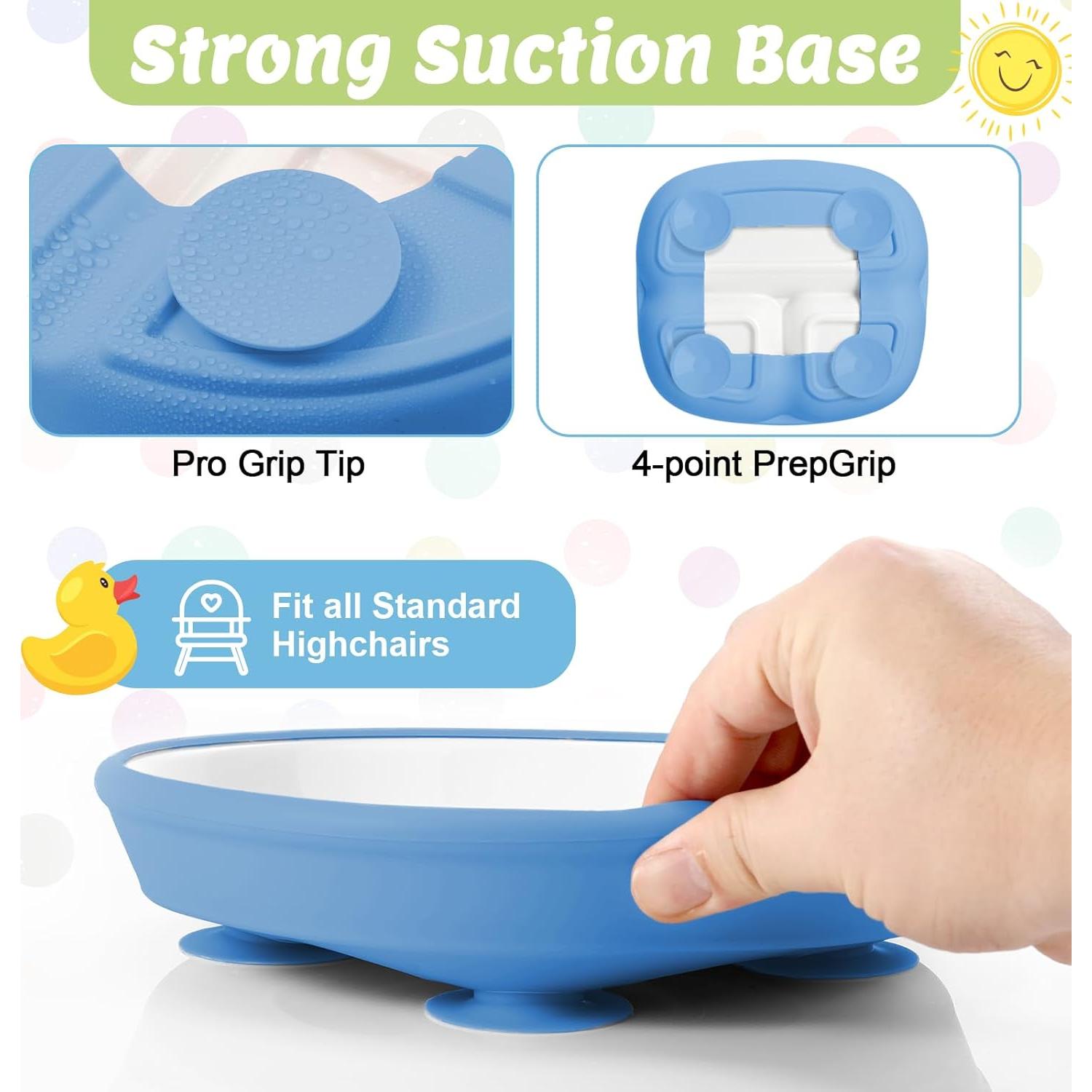 Domensi Platos de Porcelana para Niños 3 Piezas 21.1 cm