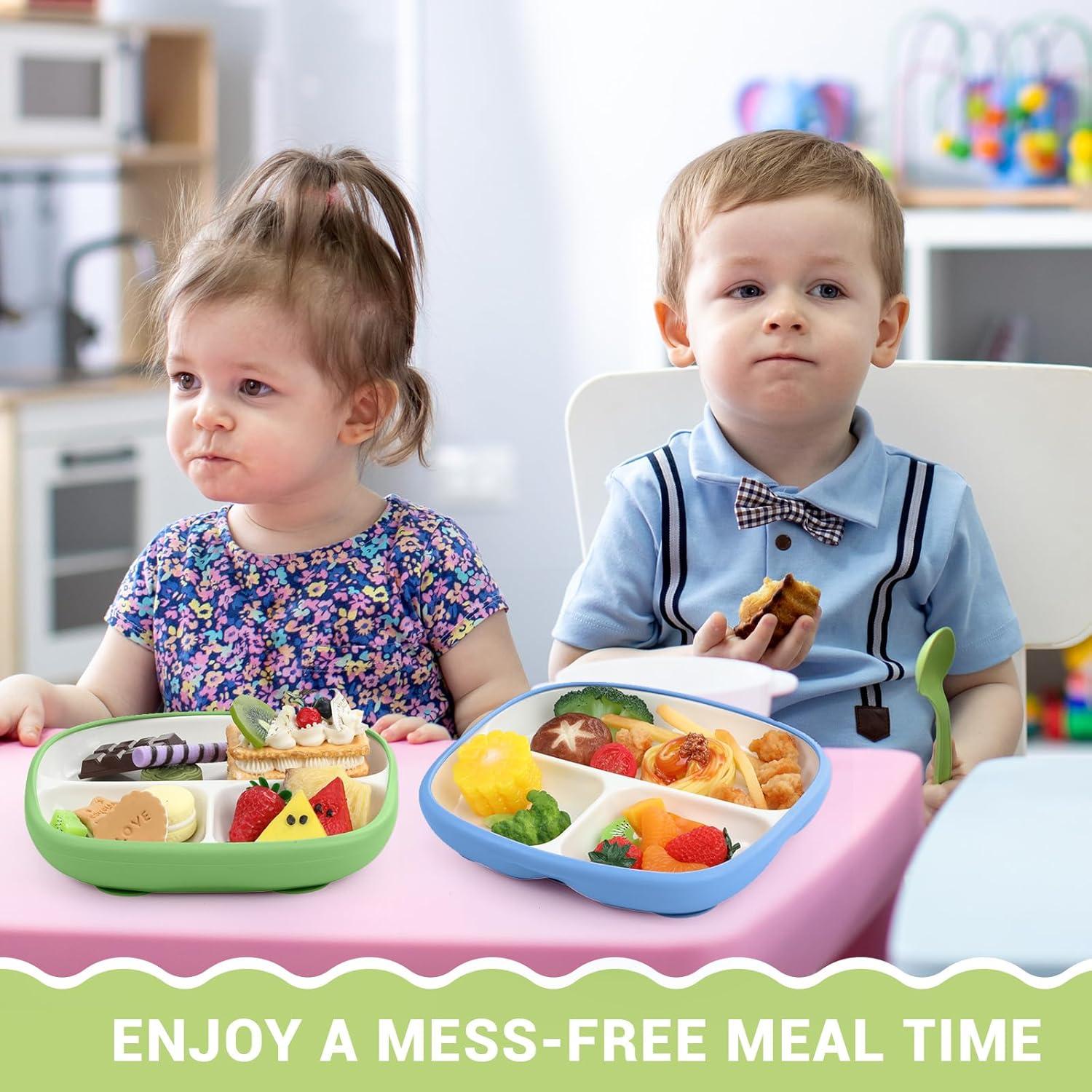 Domensi Platos de Porcelana para Niños 3 Piezas 21.1 cm