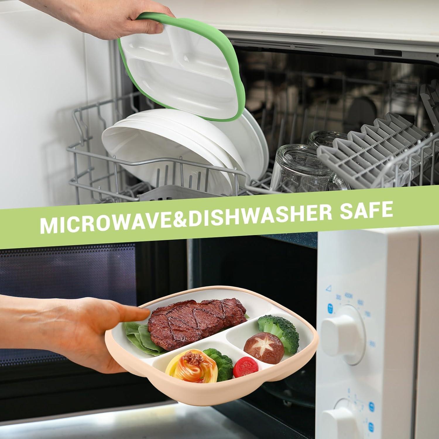 Domensi Platos de Porcelana para Niños 3 Piezas 21.1 cm