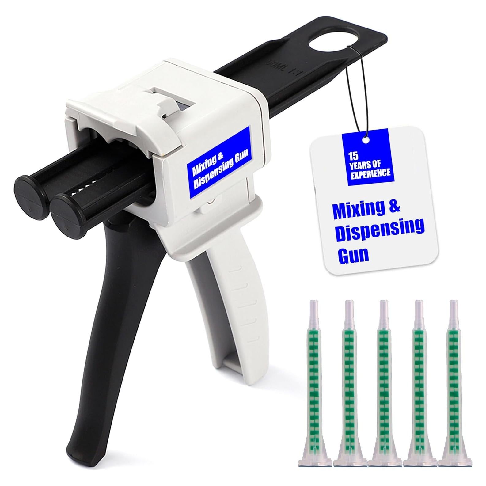 Pistola de Pegamento AB SoKalChw 50ml 1:1/2:1 con Boquillas