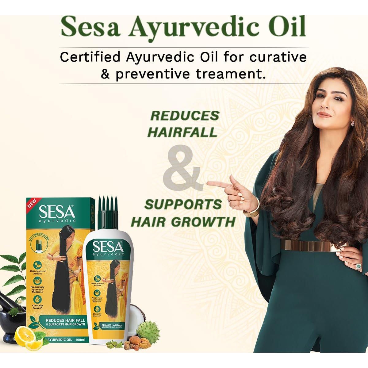 Aceite Capilar Ayurvédico SESA 100 ml - Bhringraj y 18 Hierbas