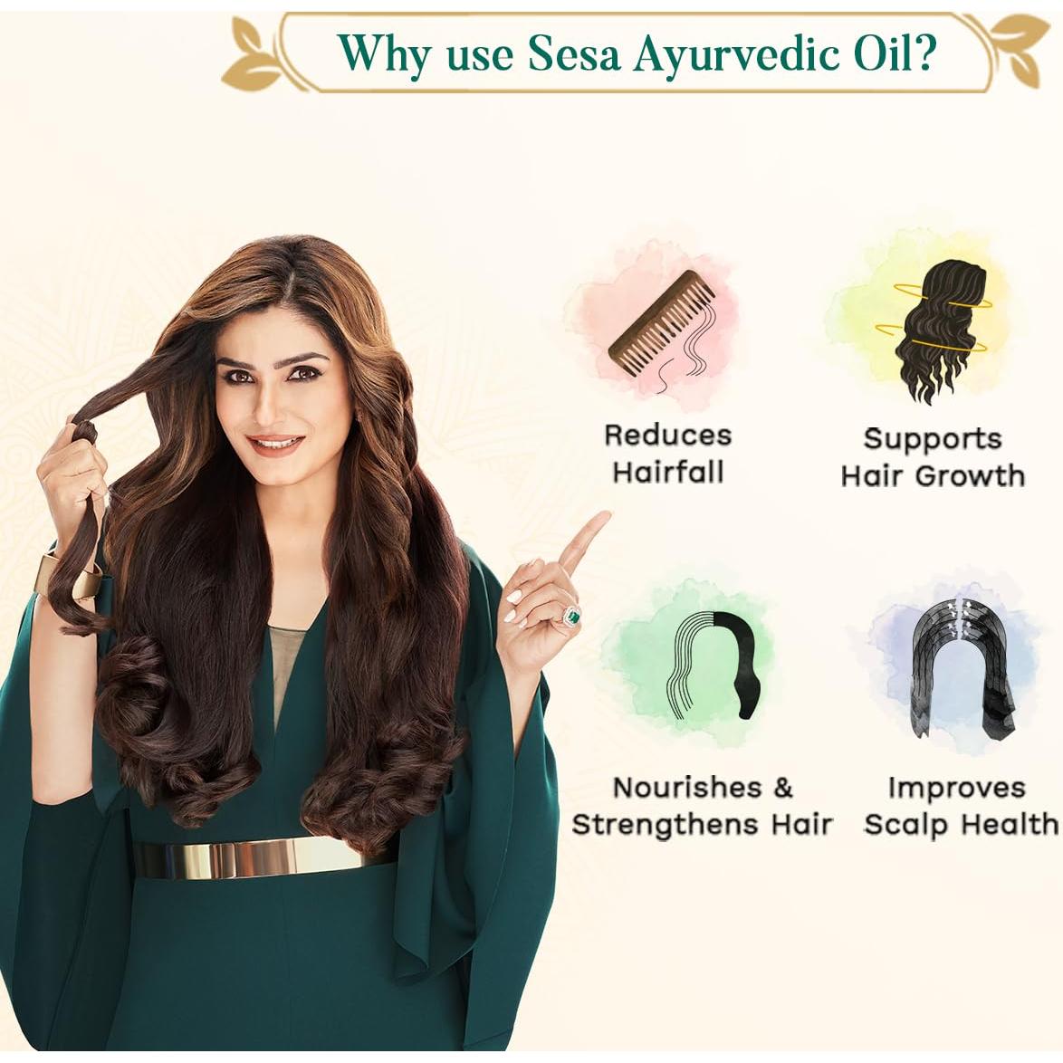 Aceite Capilar Ayurvédico SESA 100 ml - Bhringraj y 18 Hierbas