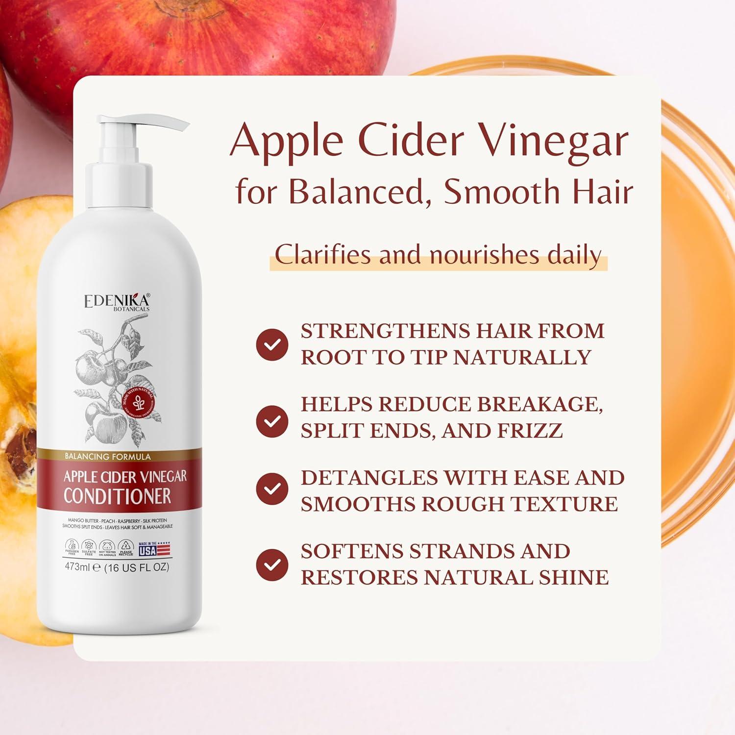 Acondicionador Edenika Botanicals 473 ml - Vinagre de Sidra de Manzana