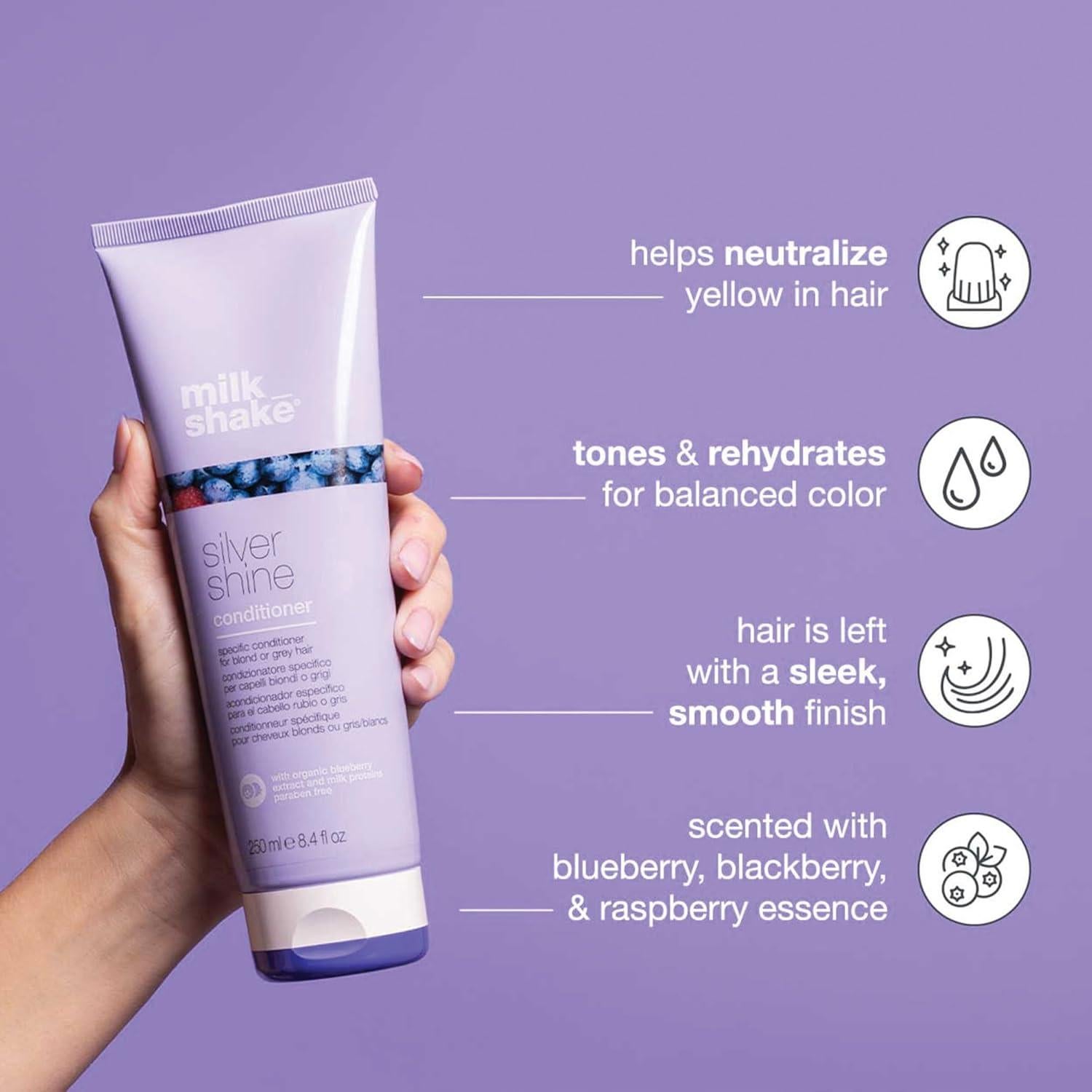 Acondicionador Milk Shake Silver Shine 50 ml - Tonificador Rubio